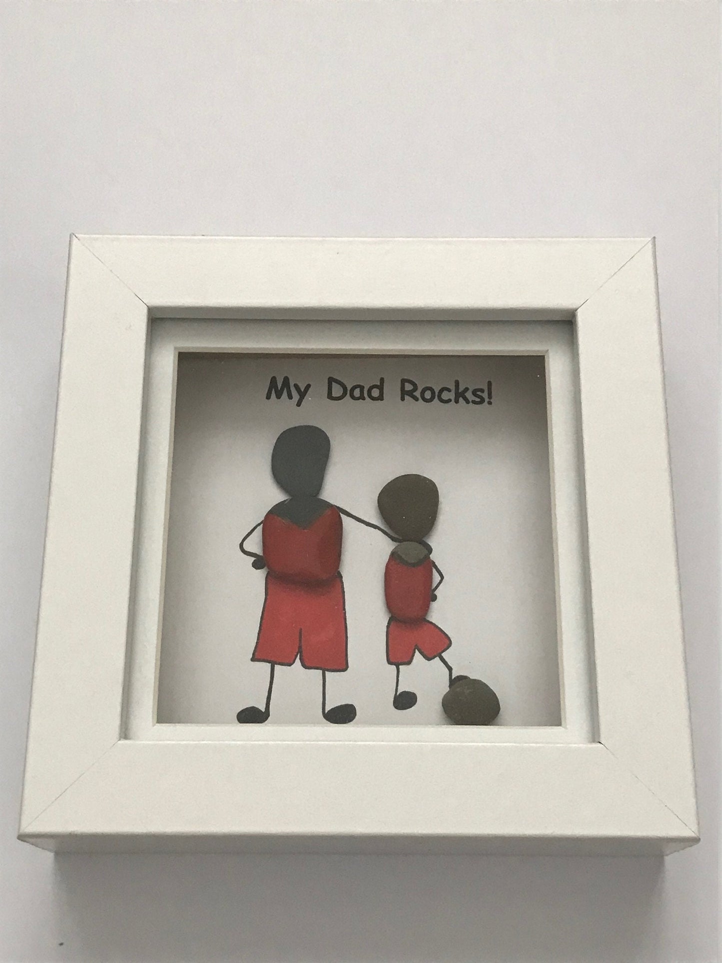 Football Fan Pebble Picture / Father's Day Football Crazy Gift / Personalised Father's Day Gift / Unique Gift for Daddy /
