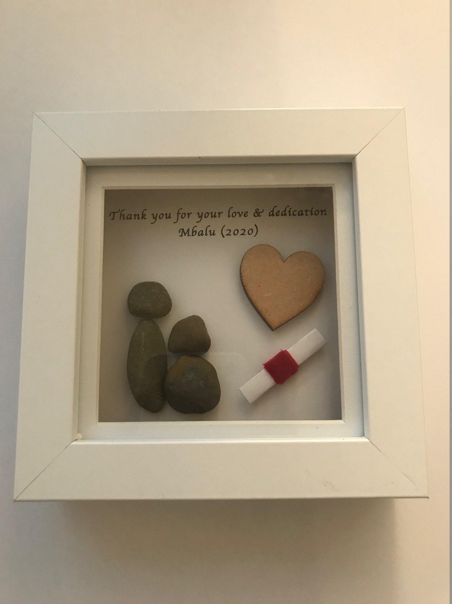 Teacher Appreciation Gift / Unique Teacher's Pebble Picture / End of School Year Gift / Personalised Gift for Teacher / Gift for Professor