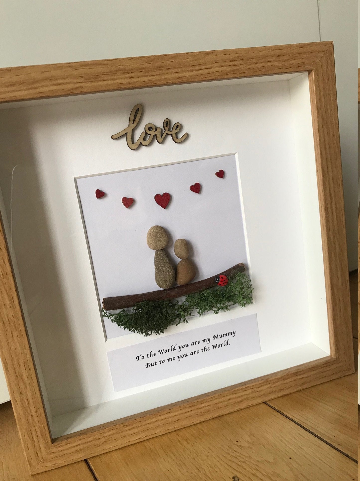 Mother's Day Pebble Artwork Frame, Mother's Day Gift, Personalised Mother's Day Gift, Handmade Frame for Mum, Mother's Birthday Gift