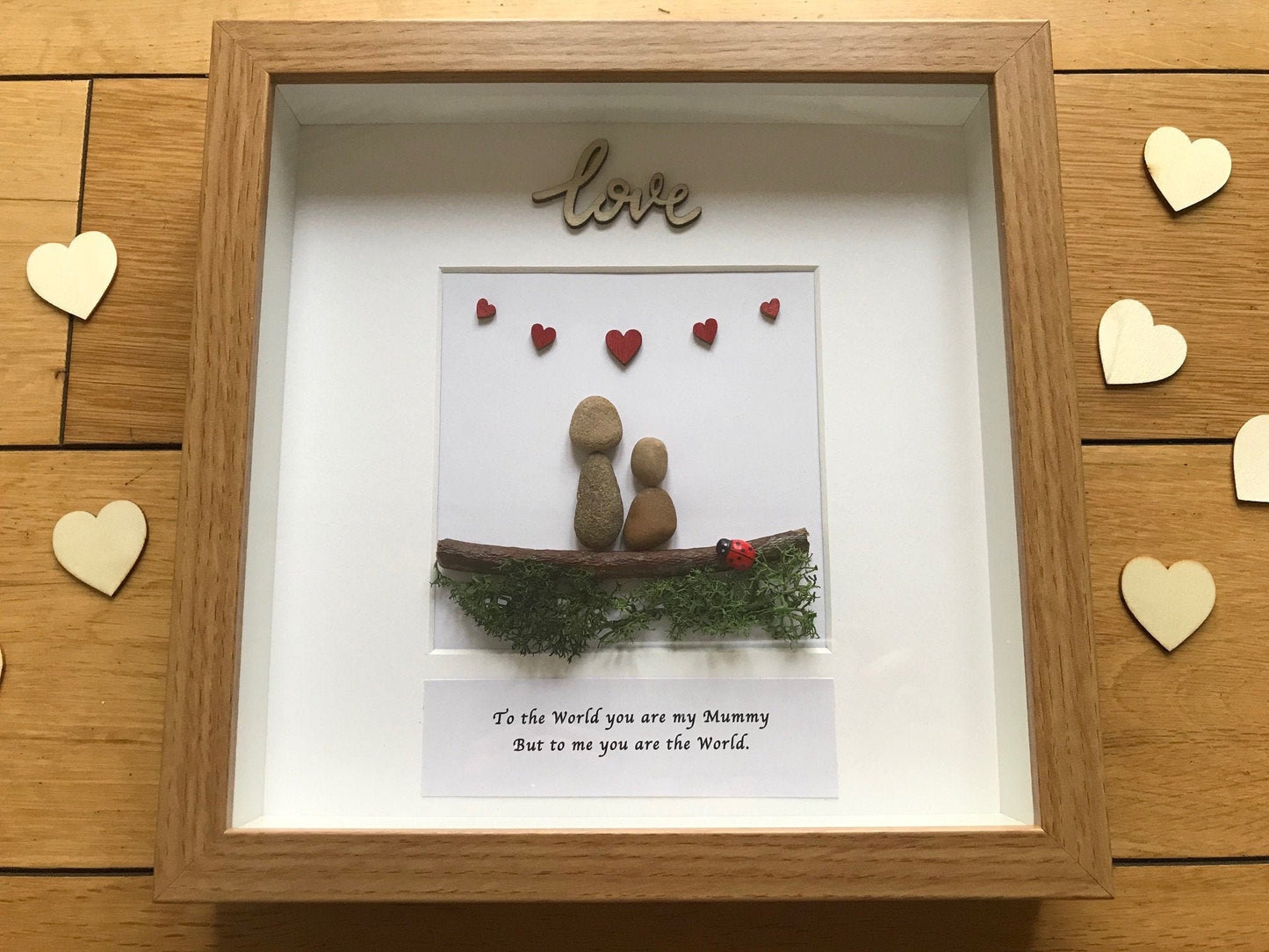 Mother's Day Pebble Artwork Frame, Mother's Day Gift, Personalised Mother's Day Gift, Handmade Frame for Mum, Mother's Birthday Gift