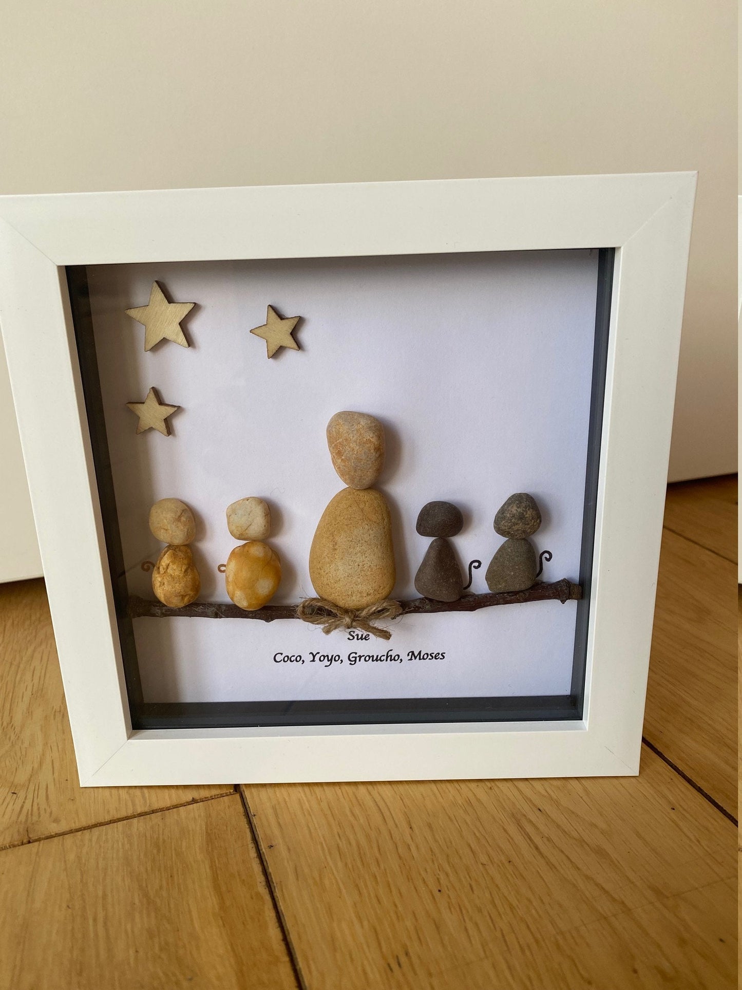 Personalised Cat Pebble Picture, Cat Memorial Pebble Picture, Cat Pebble Art, Unique Cat Pebble Picture, Cat Lover Pebble Gift