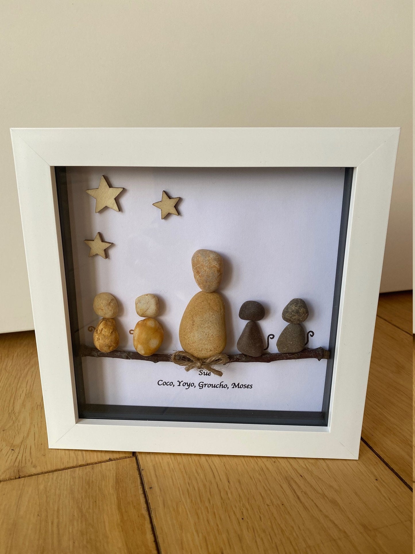 Personalised Cat Pebble Picture, Cat Memorial Pebble Picture, Cat Pebble Art, Unique Cat Pebble Picture, Cat Lover Pebble Gift