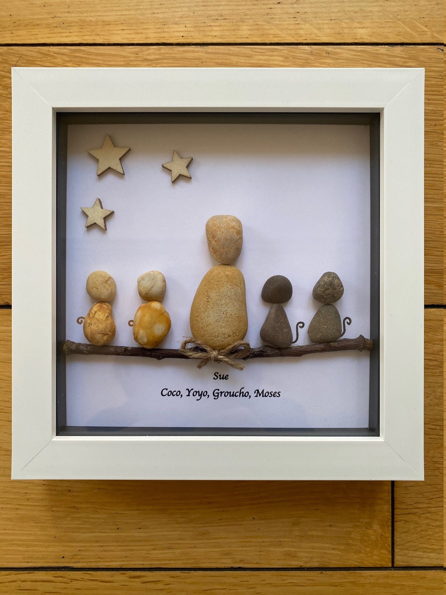 Personalised Cat Pebble Picture, Cat Memorial Pebble Picture, Cat Pebble Art, Unique Cat Pebble Picture, Cat Lover Pebble Gift