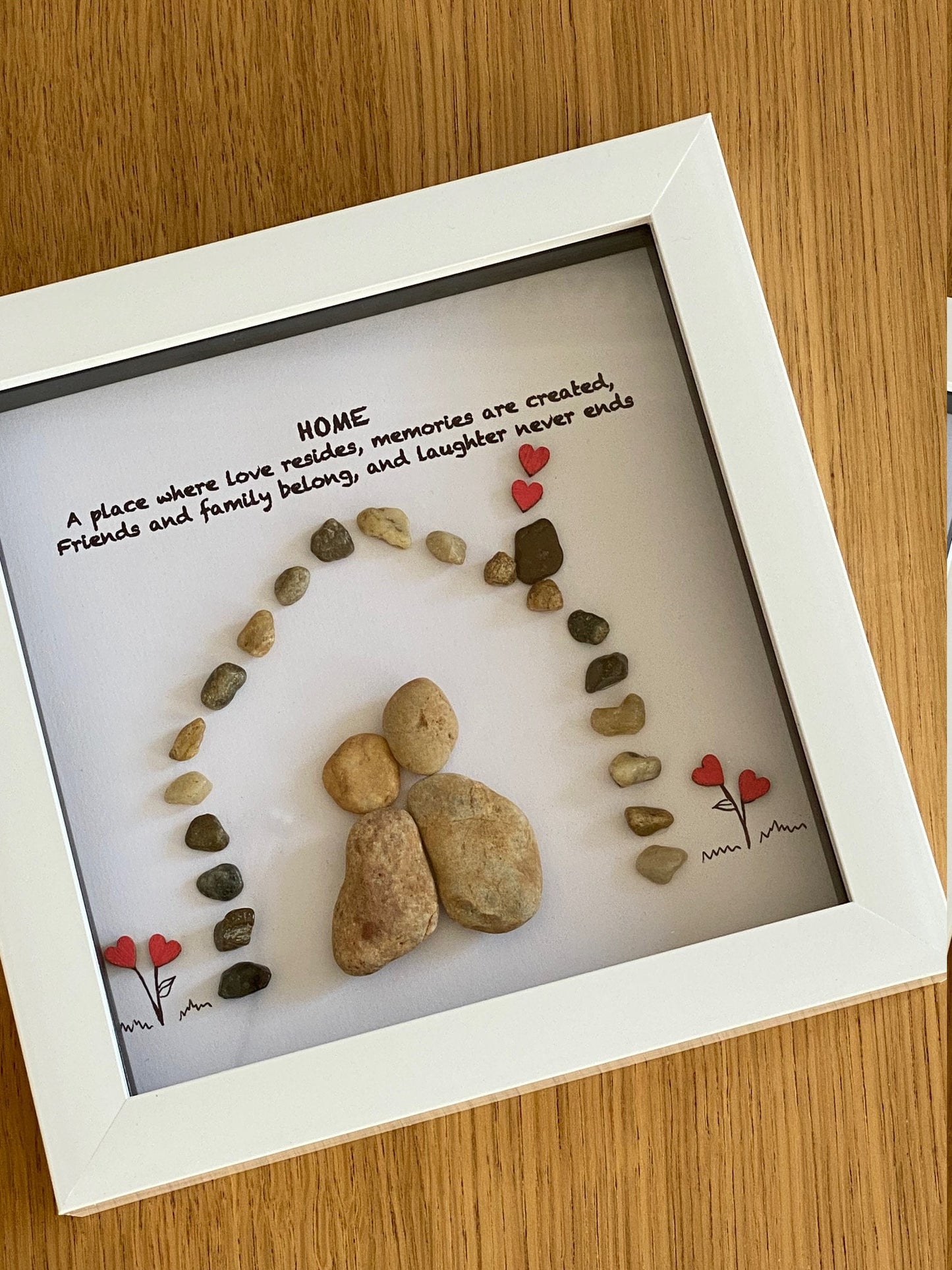 Personalised New Home Pebble Picture, Housewarming Pebble Art Gift, Unique Gift for the Home, Personalised New Home Pebble Gift