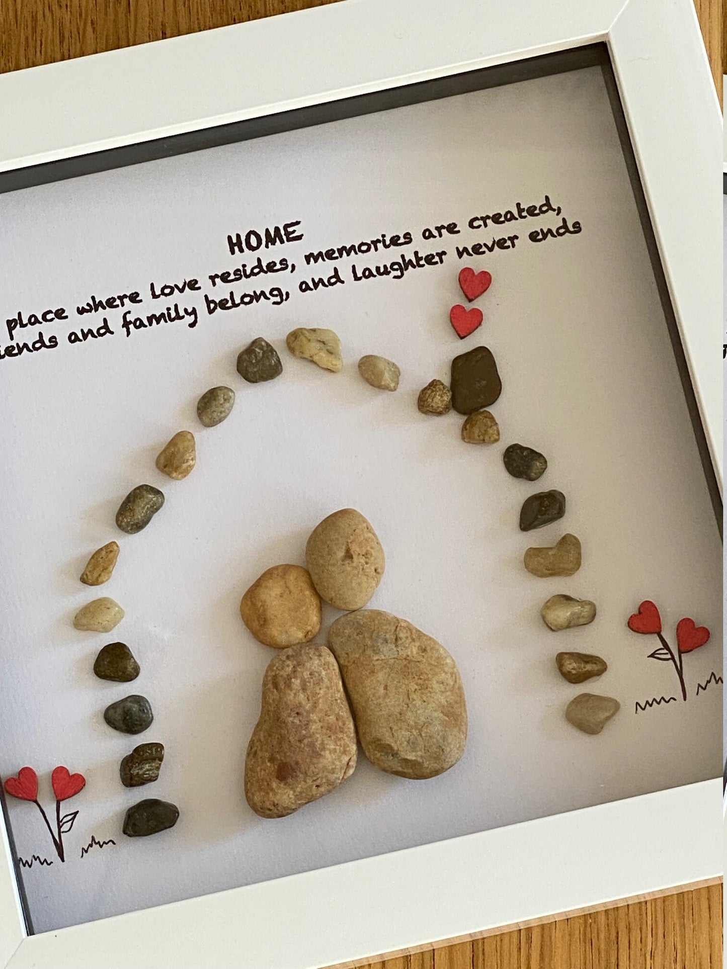 Personalised New Home Pebble Picture, Housewarming Pebble Art Gift, Unique Gift for the Home, Personalised New Home Pebble Gift