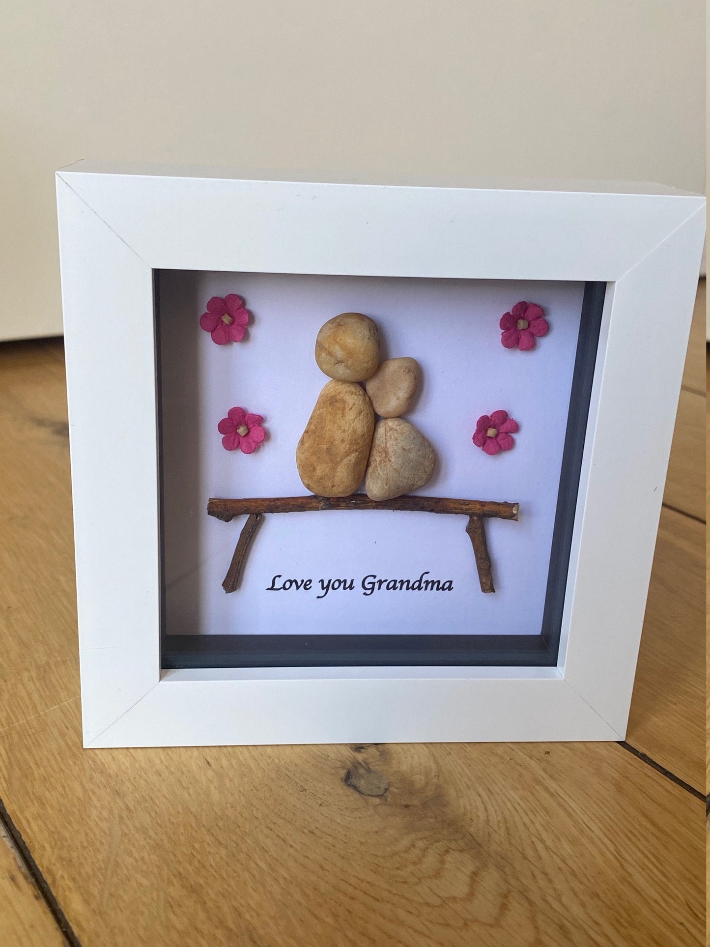 Personalised Grandma Pebble Picture, Pebble Art for Nana, Unique Pebble Picture for Nan, Pebble Art for Grandmother, Pebble Picture for Nan