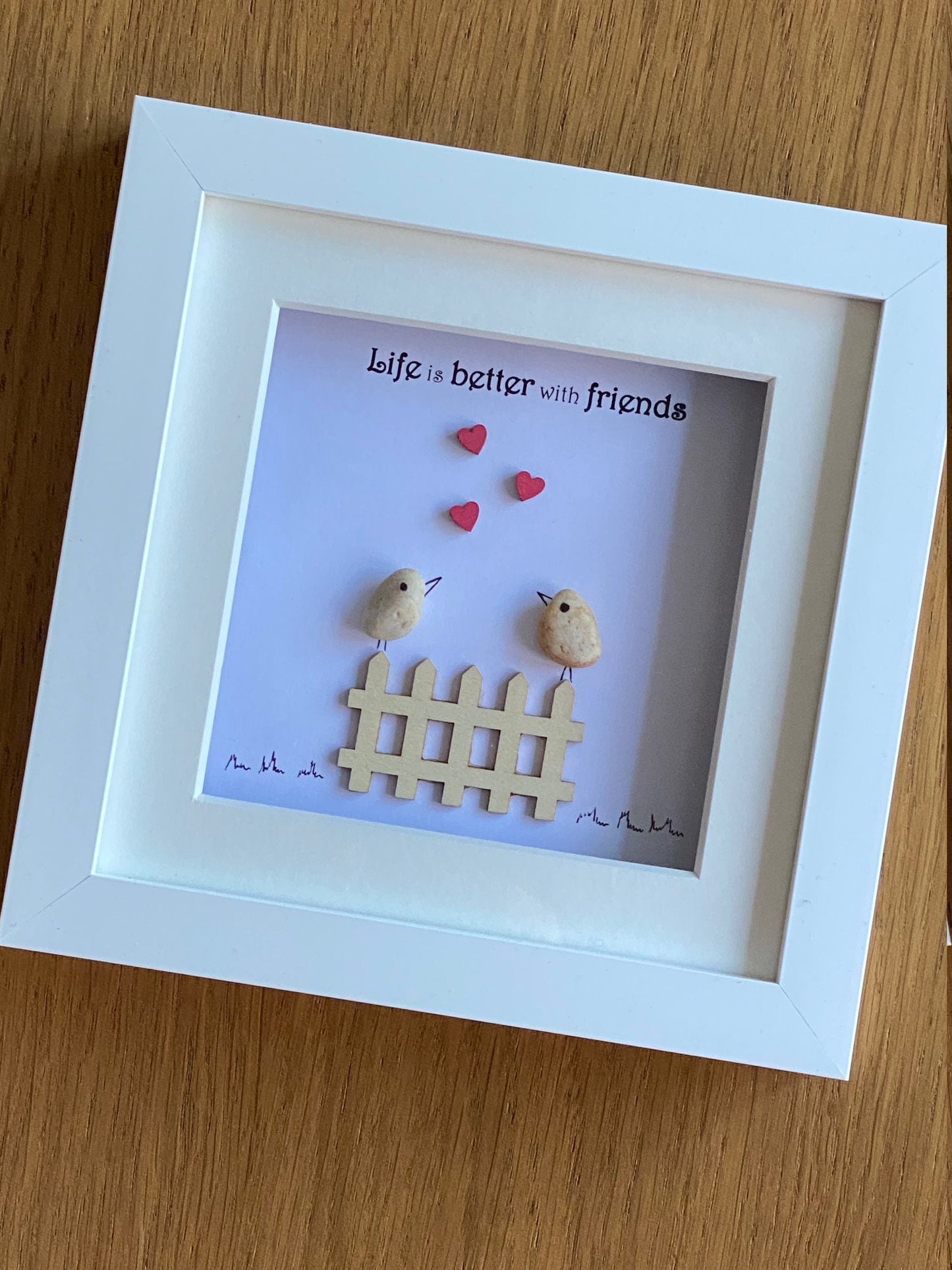 Personalised Best Friends Pebble Frame, Friendship Gift, Besties Gift, Handmade Gift for a Friend