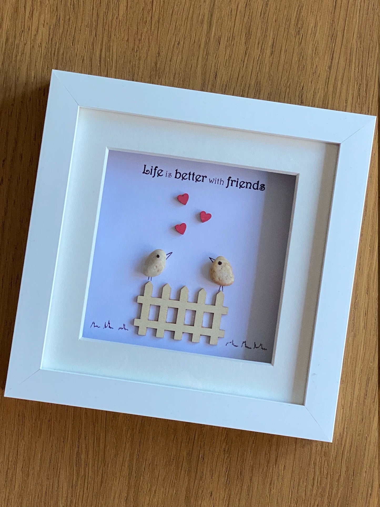 Personalised Best Friends Pebble Frame, Friendship Gift, Besties Gift, Handmade Gift for a Friend