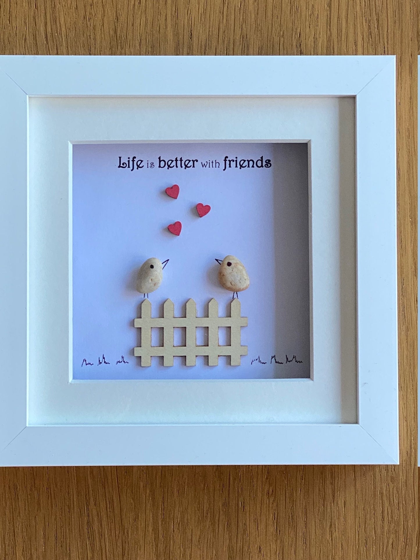 Personalised Best Friends Pebble Frame, Friendship Gift, Besties Gift, Handmade Gift for a Friend
