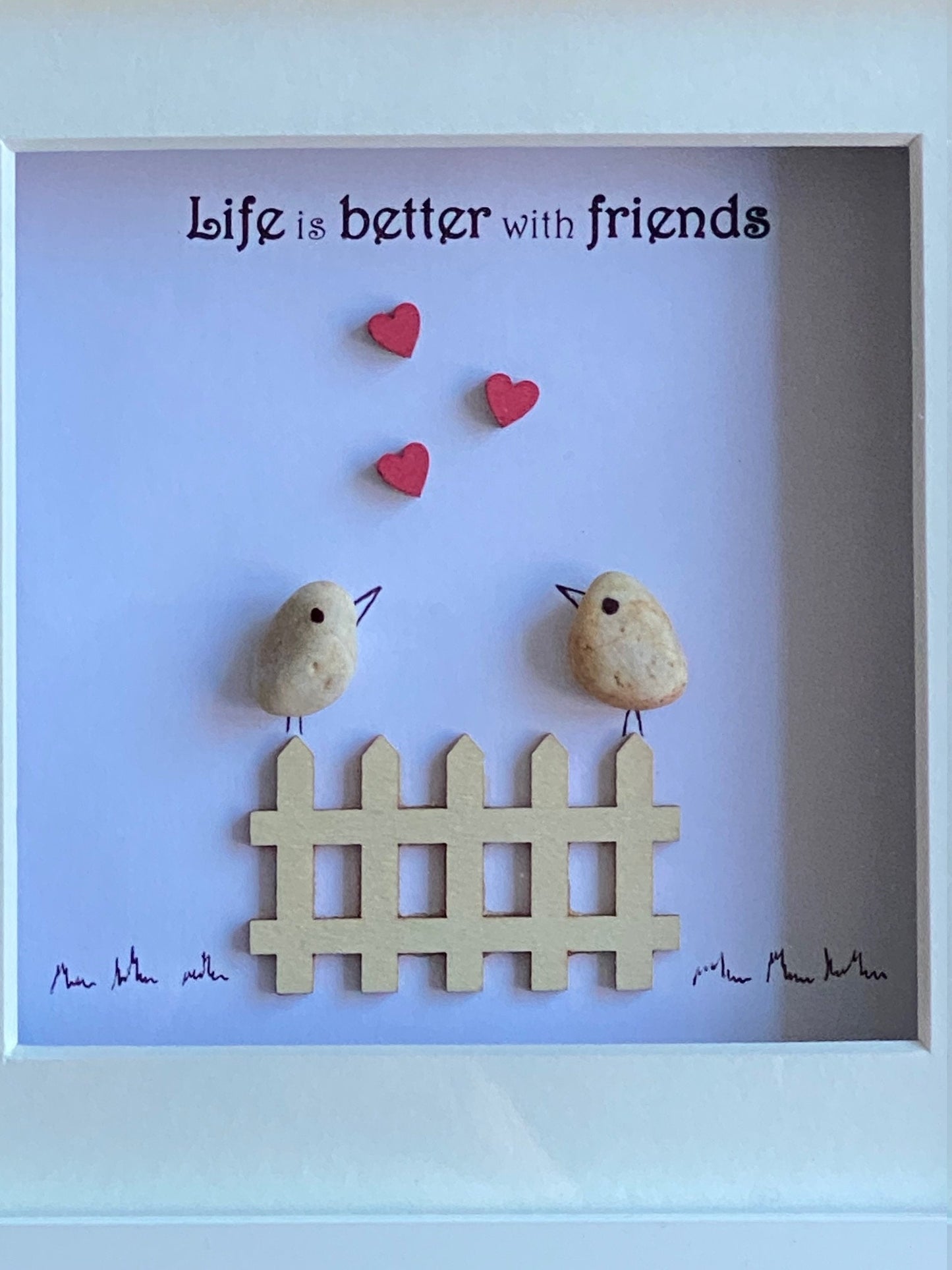 Personalised Best Friends Pebble Frame, Friendship Gift, Besties Gift, Handmade Gift for a Friend