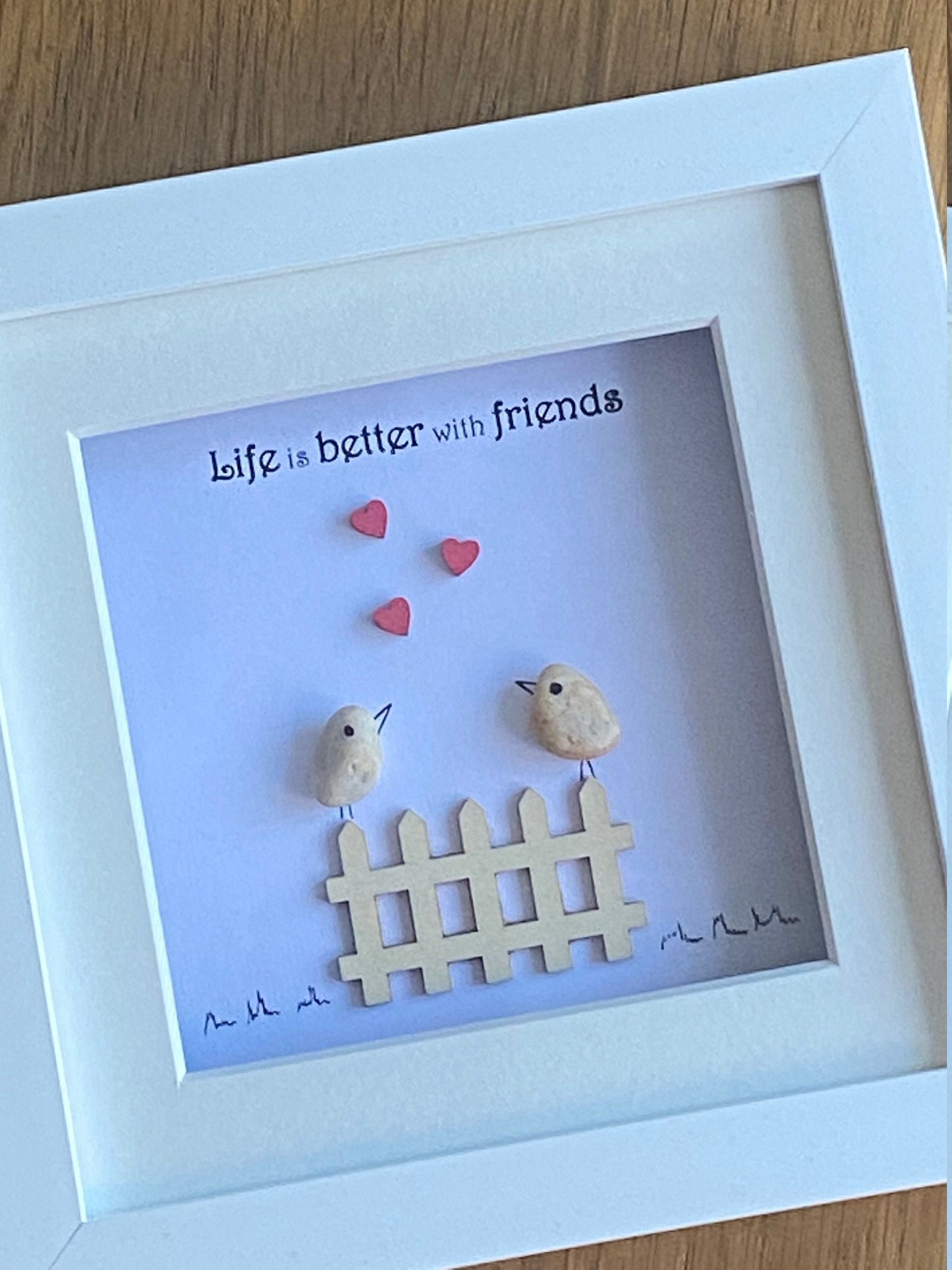 Personalised Best Friends Pebble Frame, Friendship Gift, Besties Gift, Handmade Gift for a Friend