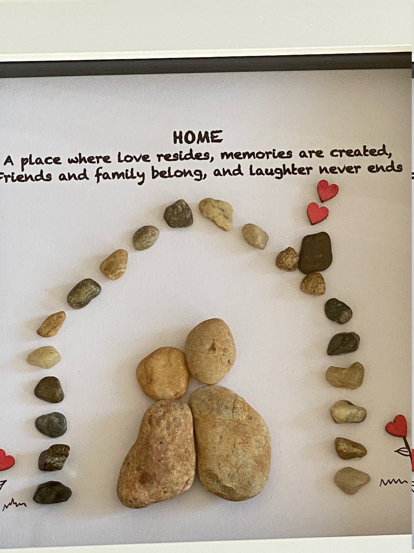 Personalised New Home Pebble Picture, Housewarming Pebble Art Gift, Unique Gift for the Home, Personalised New Home Pebble Gift
