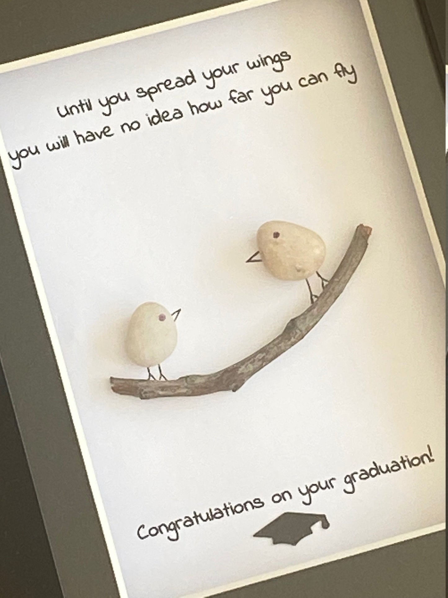 Graduation Pebble Picture, Personalised Graduation Gift, Pebble Picture, Congratulations on Graduation Gifts,