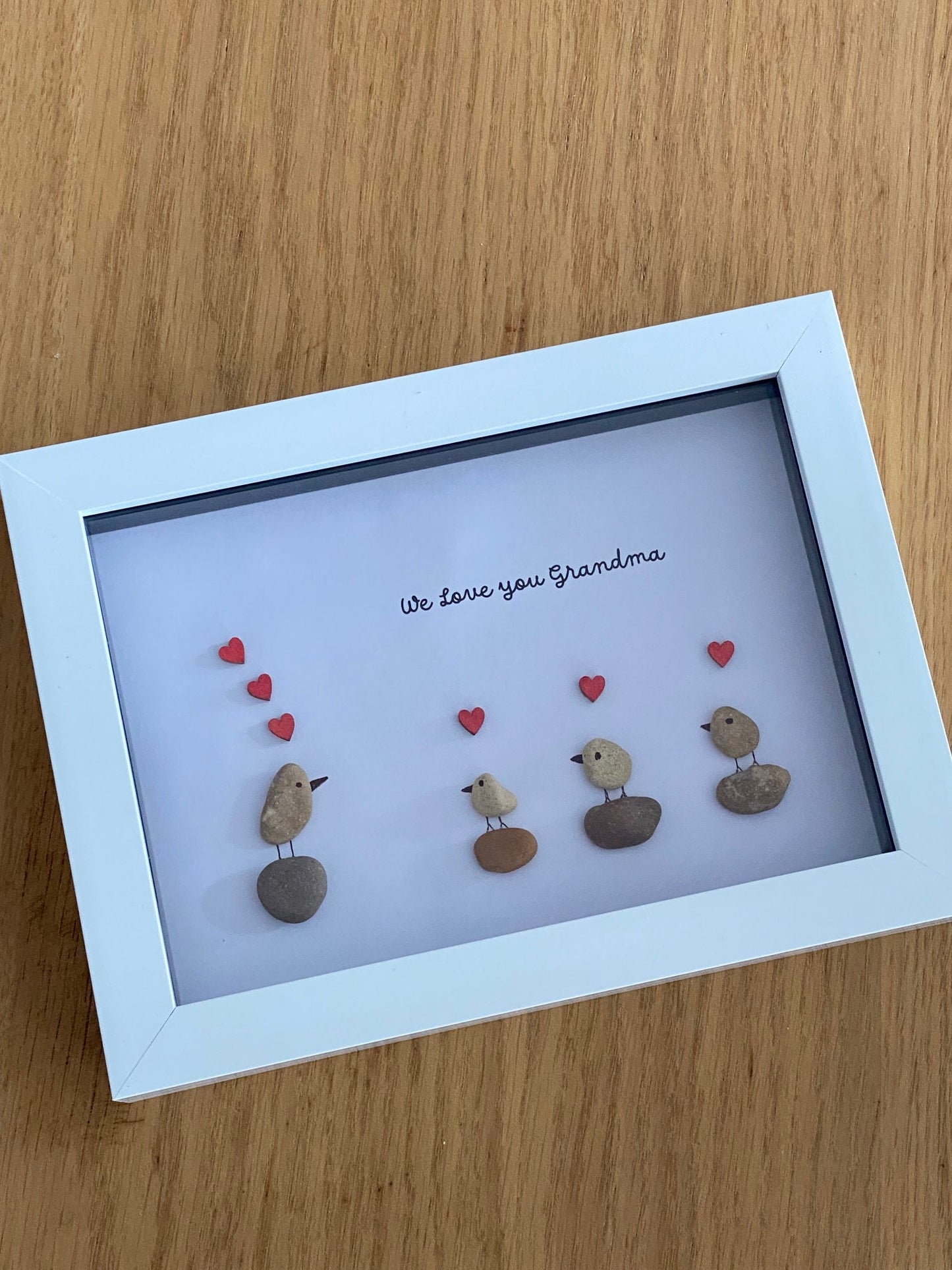 Grandma Pebble Picture, Birthday Gift for Nana, Gifts for Granny, Grandmother Pebble Frame, Personalised Gift for Grandma