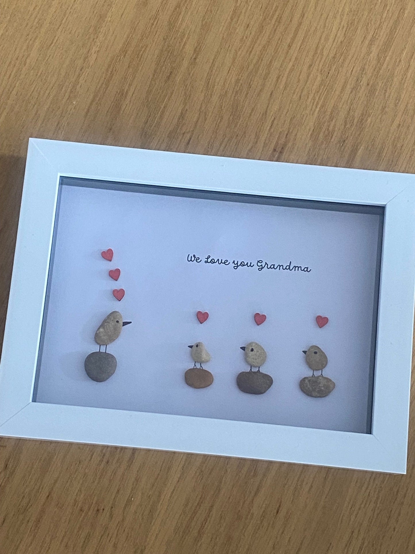 Grandma Pebble Picture, Birthday Gift for Nana, Gifts for Granny, Grandmother Pebble Frame, Personalised Gift for Grandma