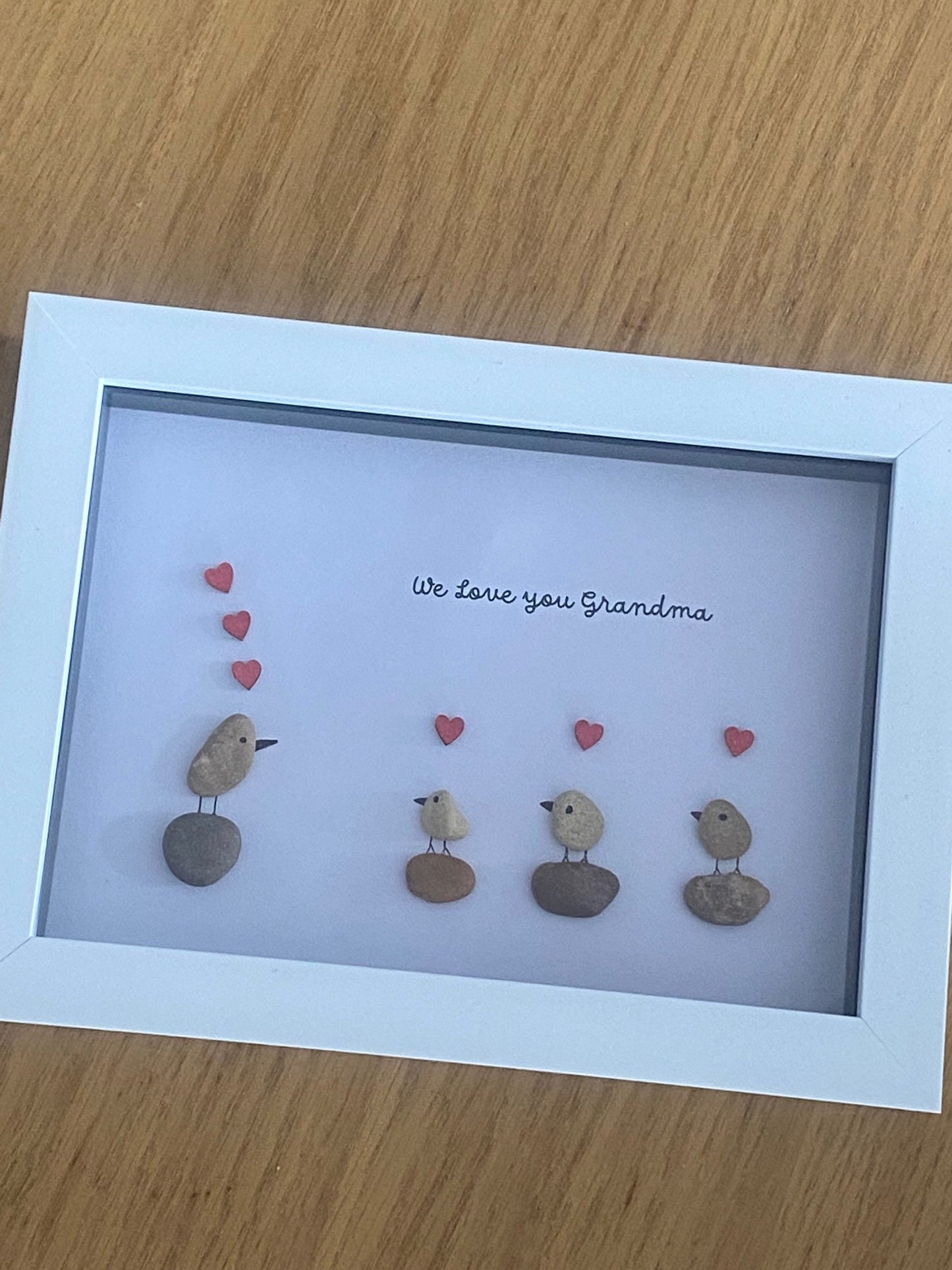 Grandma Pebble Picture, Birthday Gift for Nana, Gifts for Granny, Grandmother Pebble Frame, Personalised Gift for Grandma