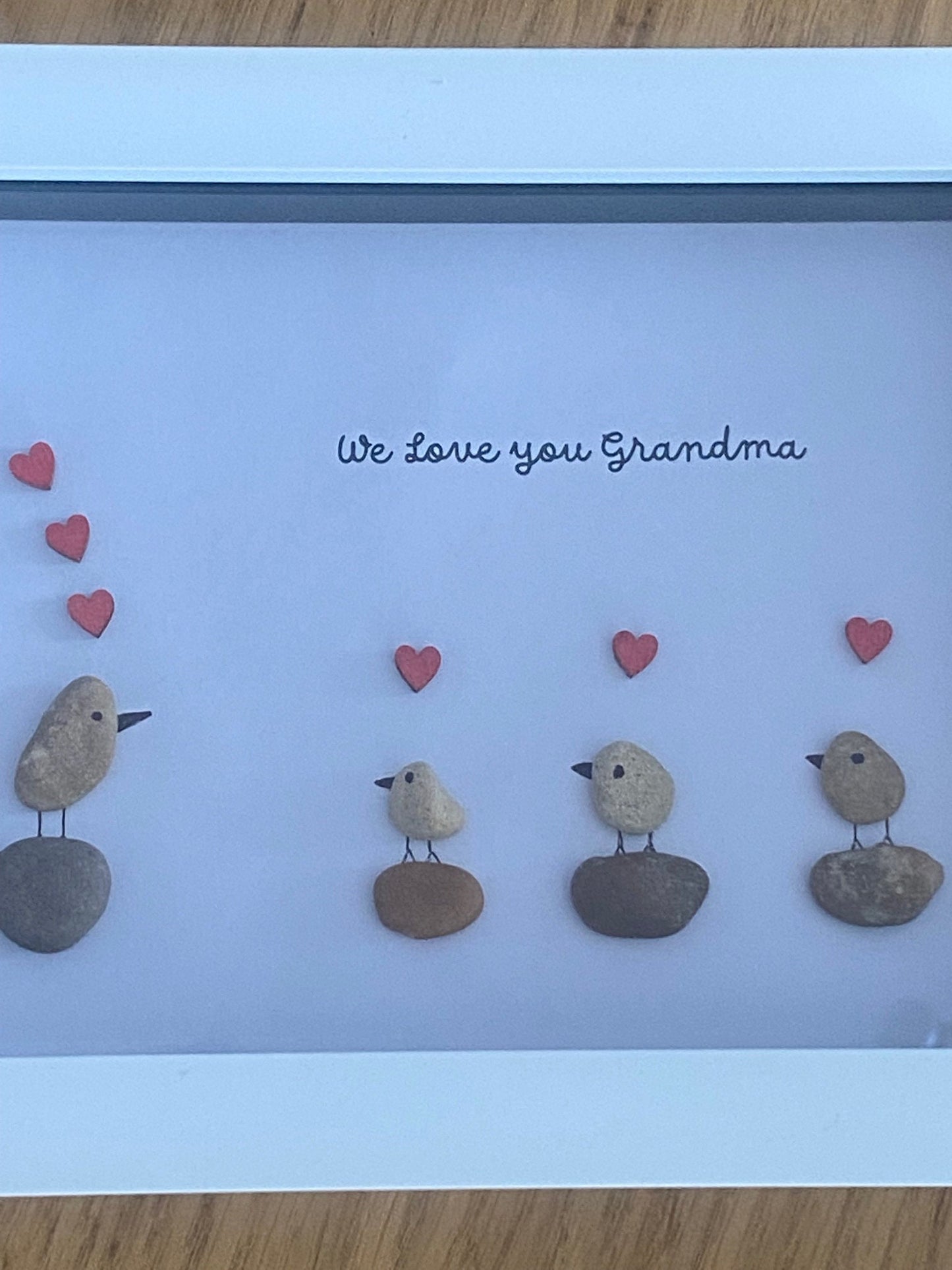 Grandma Pebble Picture, Birthday Gift for Nana, Gifts for Granny, Grandmother Pebble Frame, Personalised Gift for Grandma
