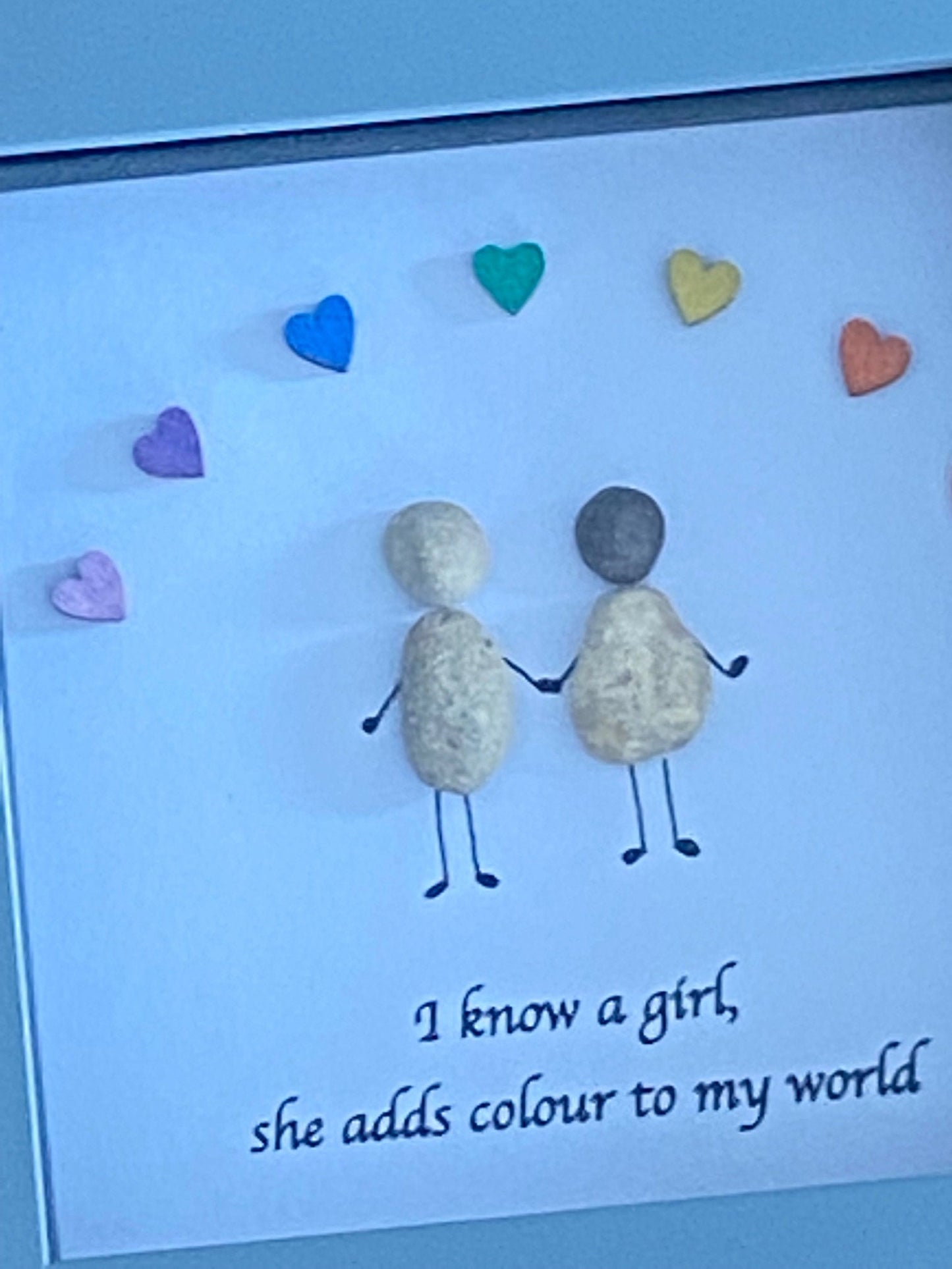 Personalised Gift for a Girlfriend or Boyfriend, Pebble Frame for Girlfriend or Boyfriend, Valentine's Gifts, Birthday Gifts for Wifey
