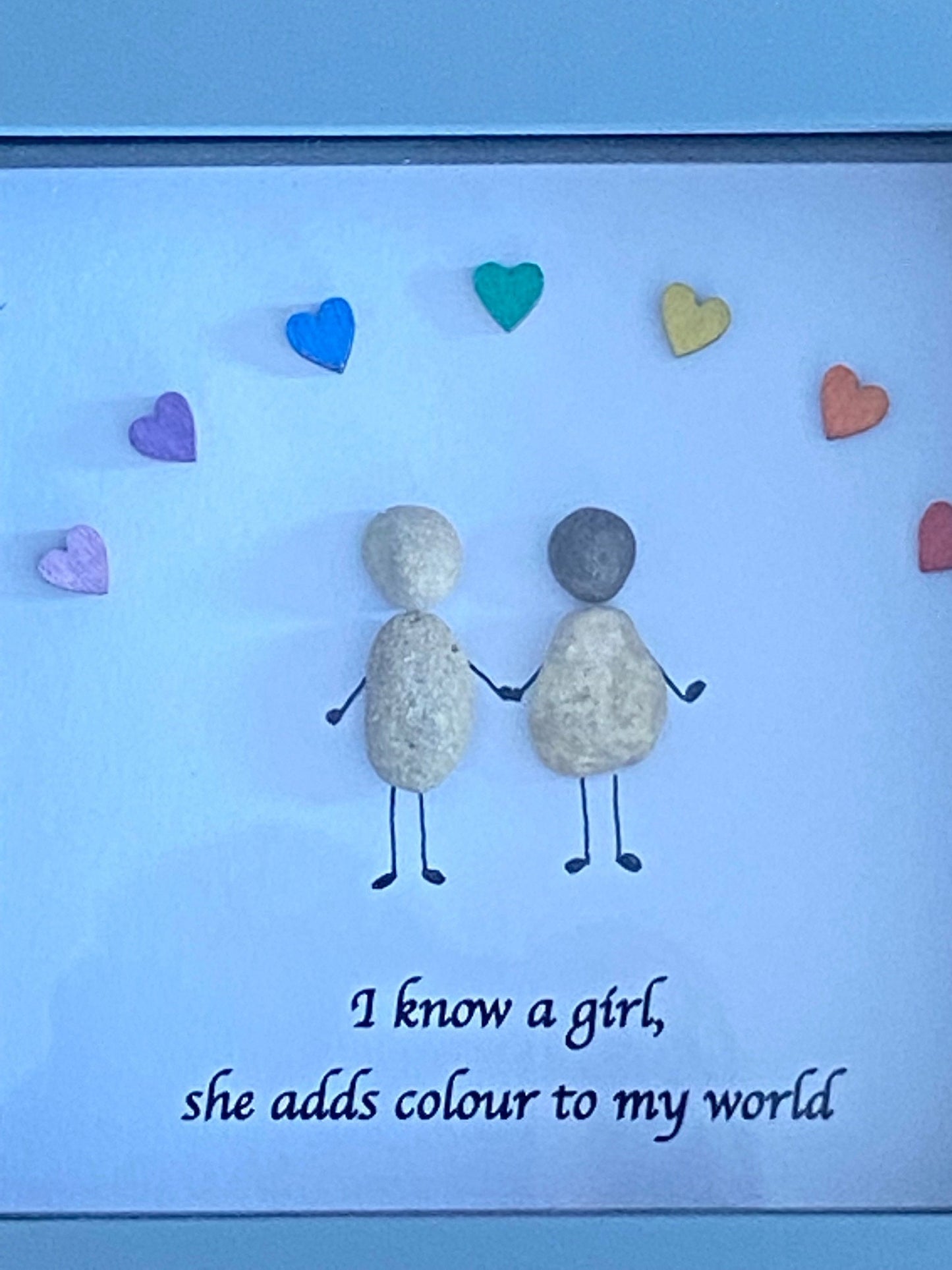 Personalised Gift for a Girlfriend or Boyfriend, Pebble Frame for Girlfriend or Boyfriend, Valentine's Gifts, Birthday Gifts for Wifey