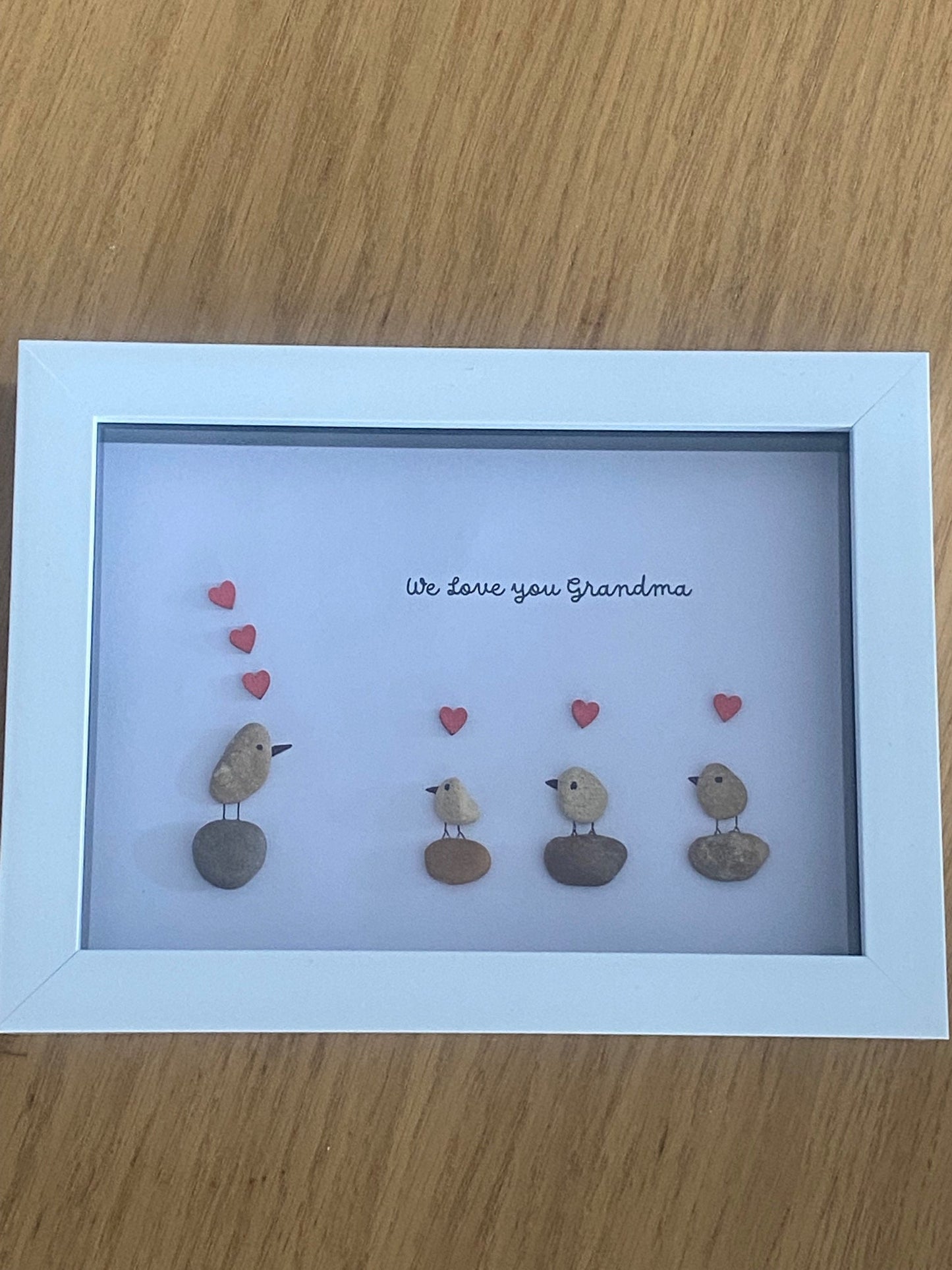 Grandma Pebble Picture, Birthday Gift for Nana, Gifts for Granny, Grandmother Pebble Frame, Personalised Gift for Grandma