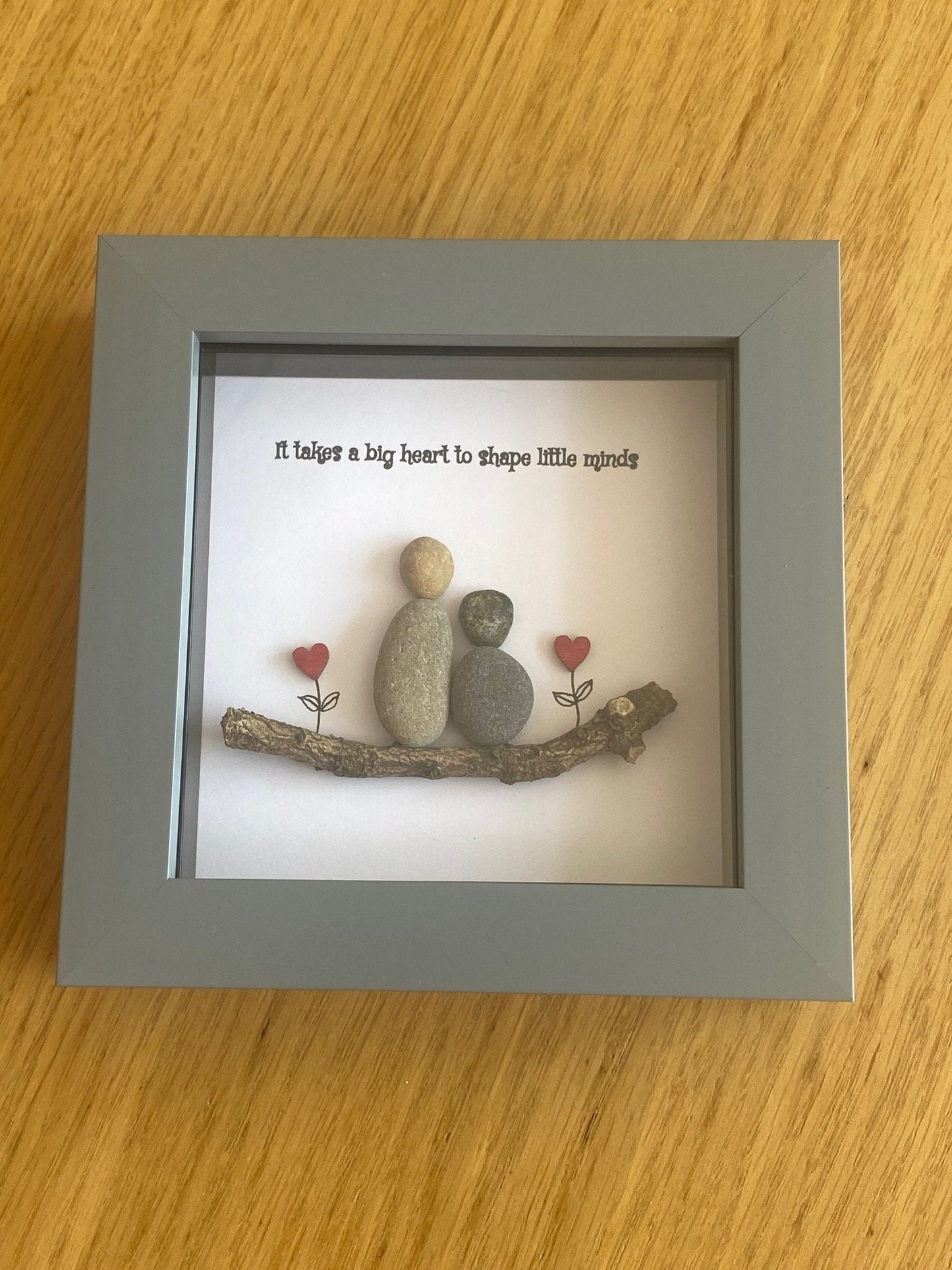Teacher appreciation gift / Personalised teacher pebble picture / End of year gift for teacher / Unique gift for Childminder