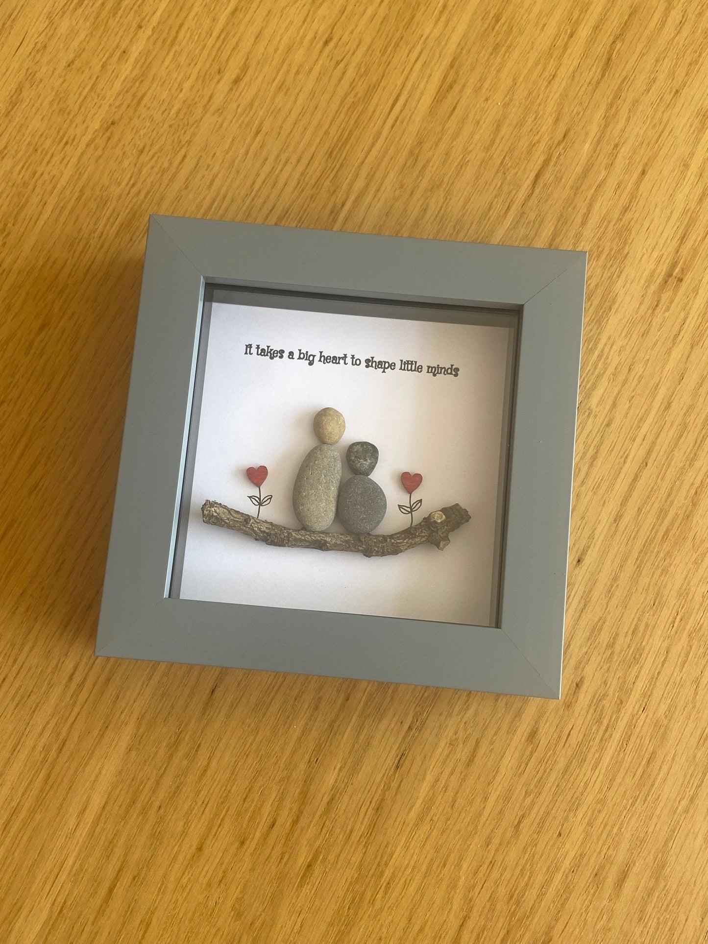 Teacher appreciation gift / Personalised teacher pebble picture / End of year gift for teacher / Unique gift for Childminder