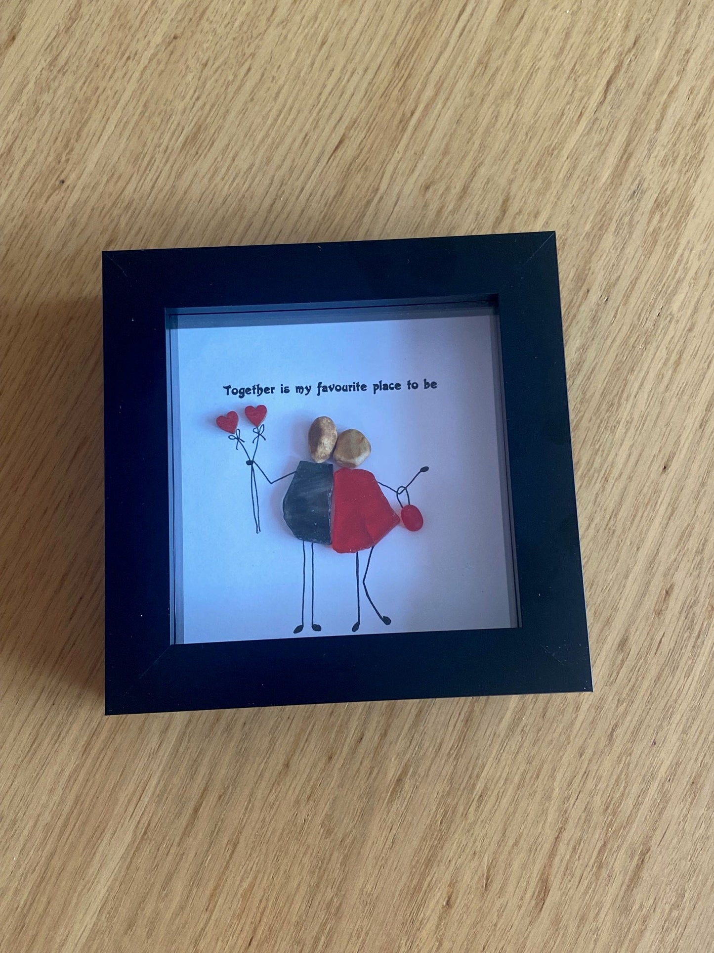 Personalised Valentine's Day Pebble Picture/Valentine's Day gift/Gift for Her/Gift for Him/Unique Gift for Couple