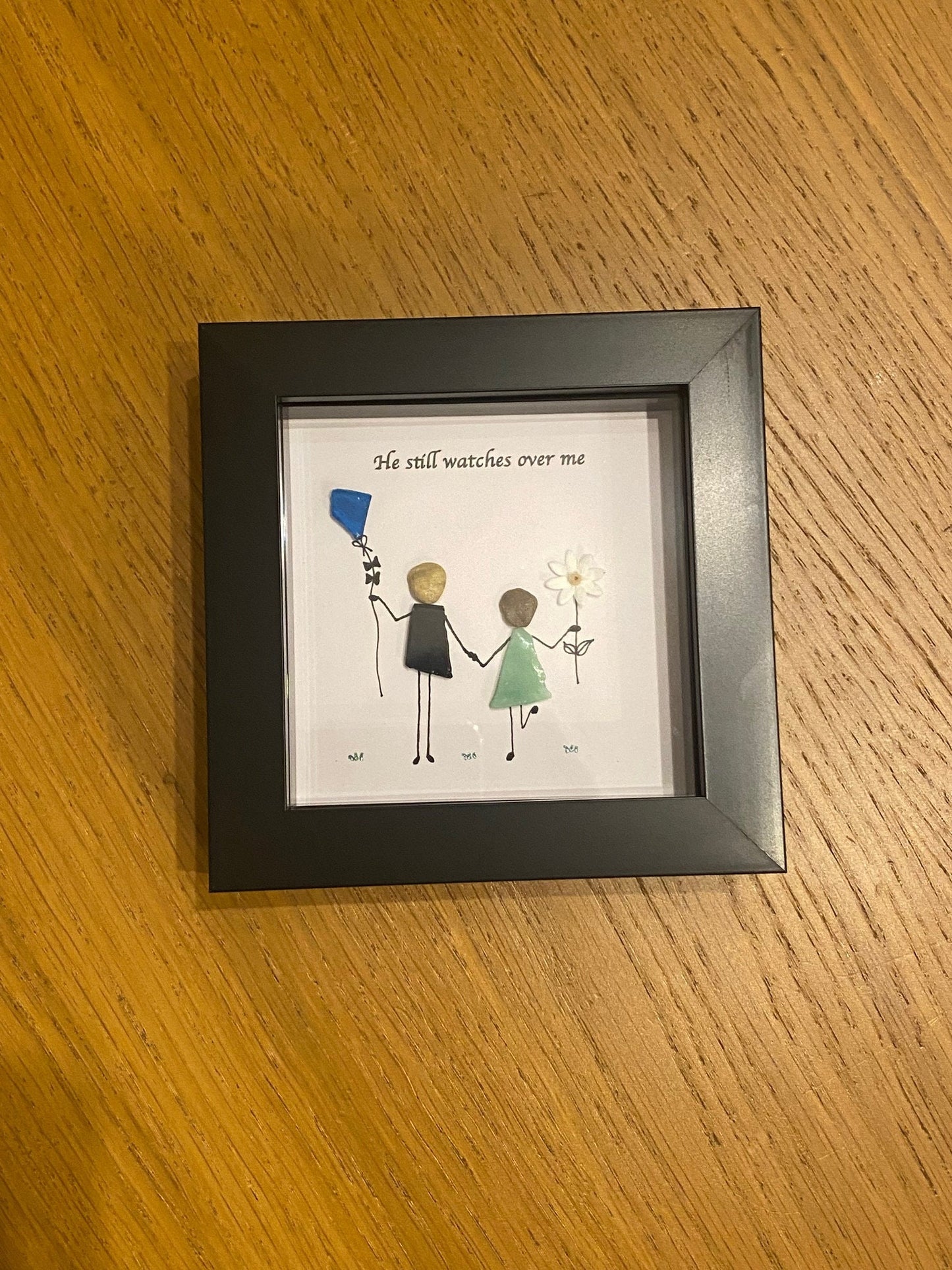 Brother and Sister Pebble Picture, Memorial Family Gift, Personalised Bereavement Gift, Gift for Brother, Gift for Sister