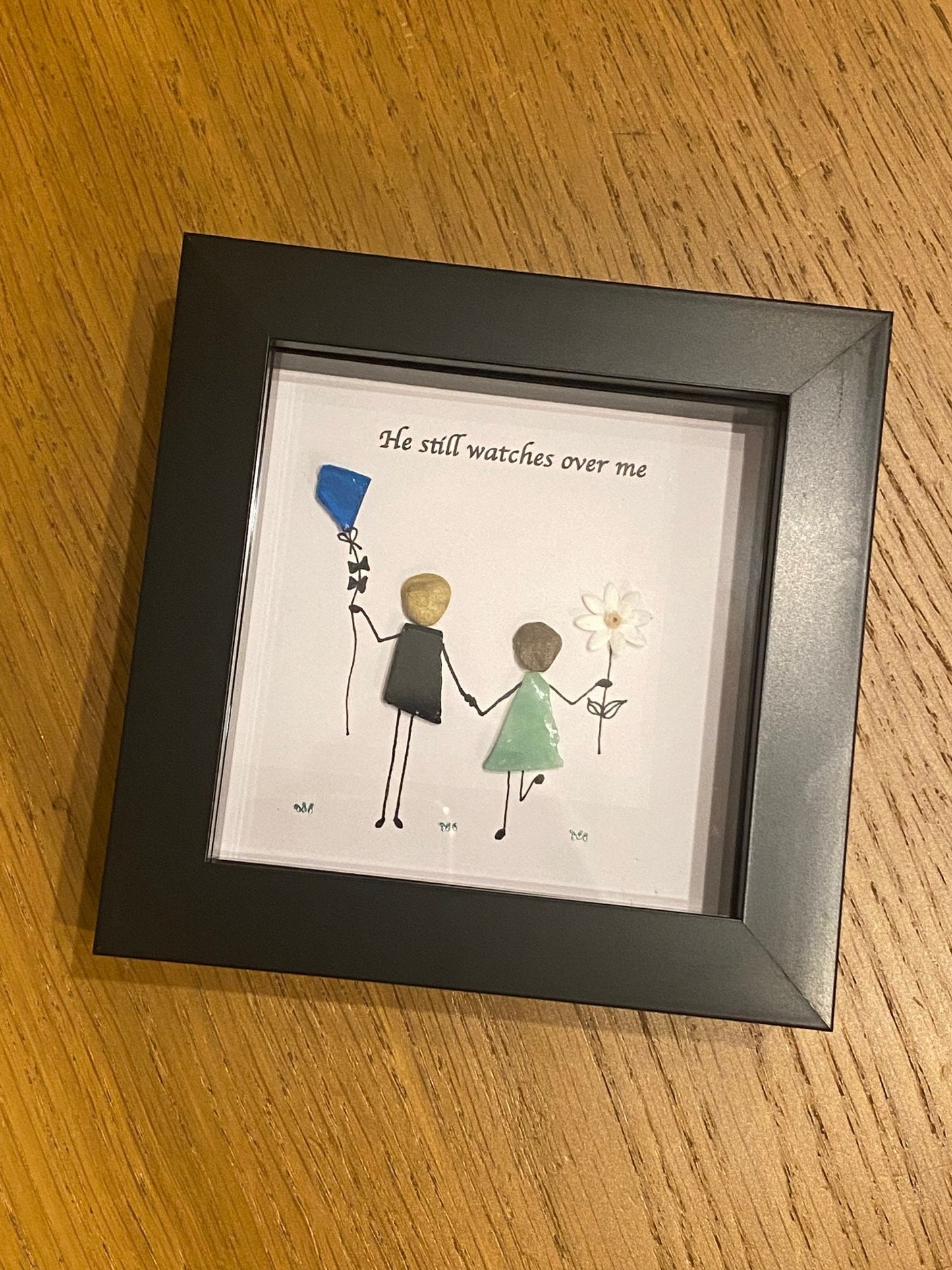 Brother and Sister Pebble Picture, Memorial Family Gift, Personalised Bereavement Gift, Gift for Brother, Gift for Sister