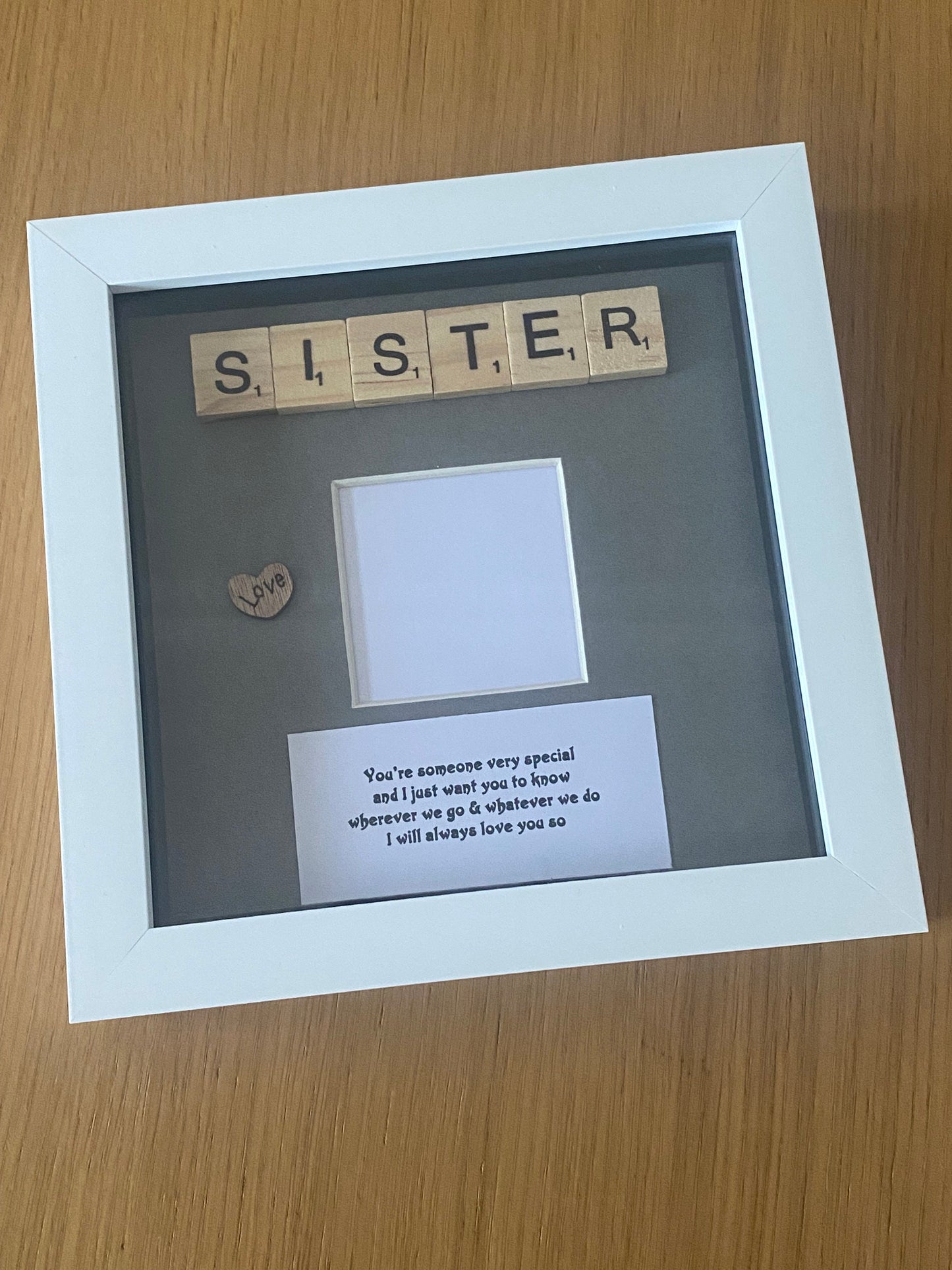 Sister Scrabble Picture, Personalised gift for sister, Scrabble Picture for Sis, Gift for a Sister, Picture for Sis