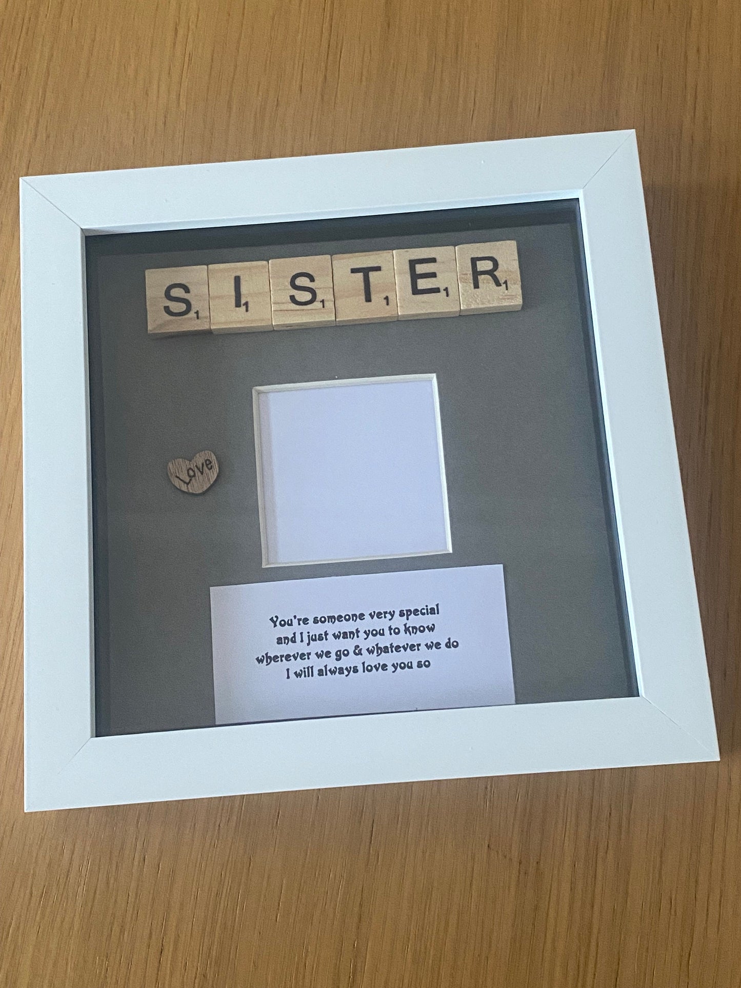 Sister Scrabble Picture, Personalised gift for sister, Scrabble Picture for Sis, Gift for a Sister, Picture for Sis