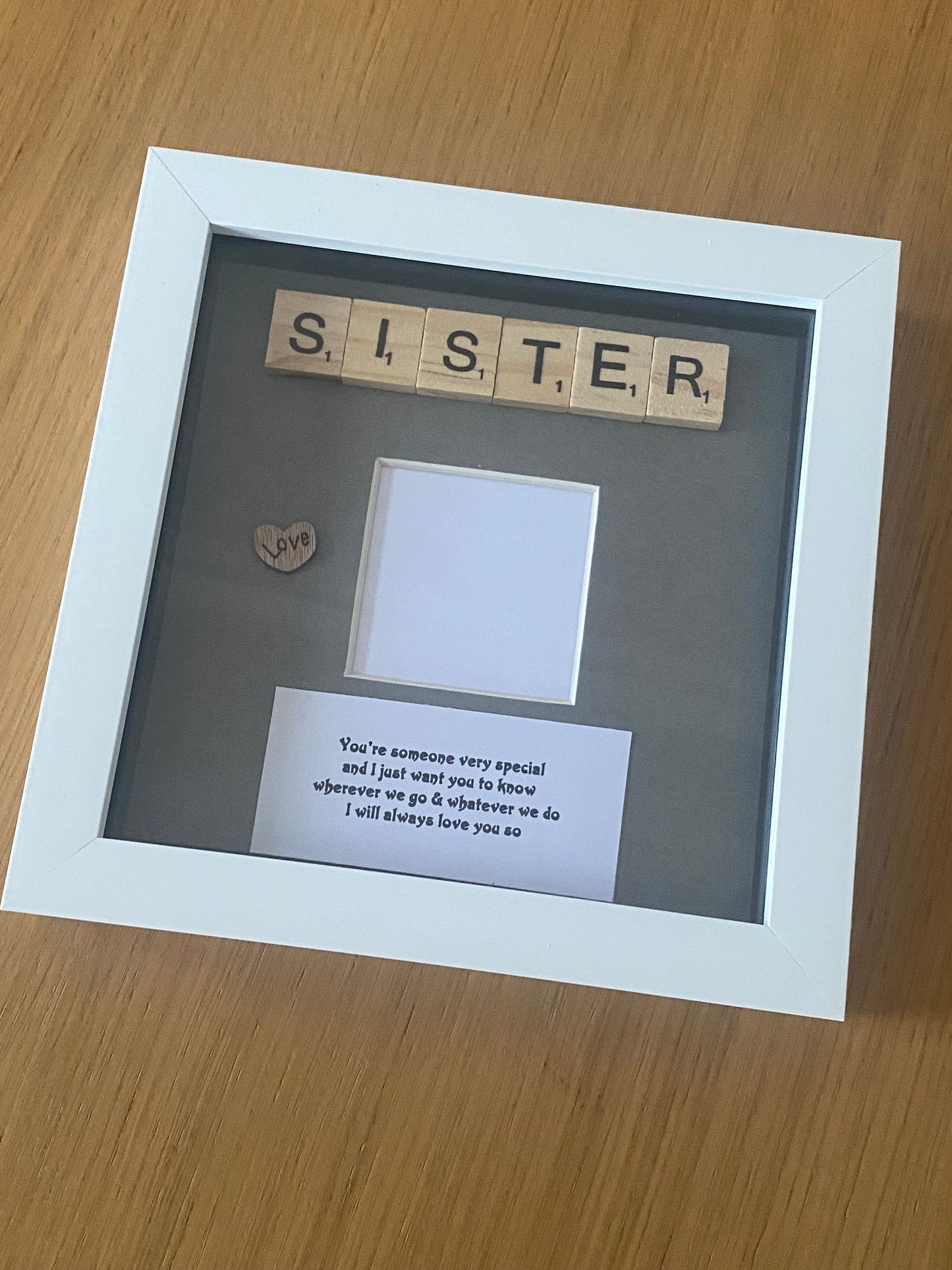 Sister Scrabble Picture, Personalised gift for sister, Scrabble Picture for Sis, Gift for a Sister, Picture for Sis
