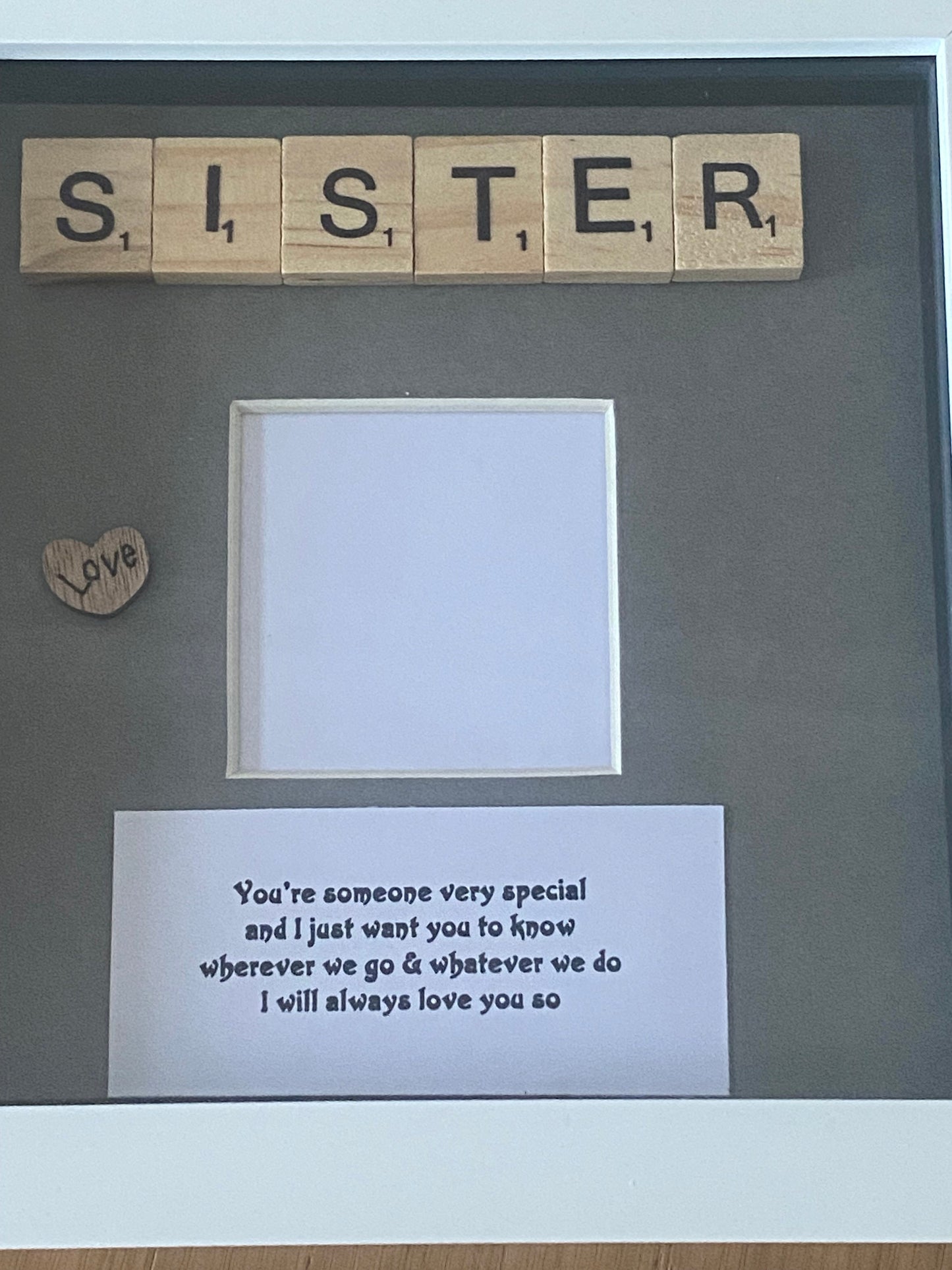 Sister Scrabble Picture, Personalised gift for sister, Scrabble Picture for Sis, Gift for a Sister, Picture for Sis
