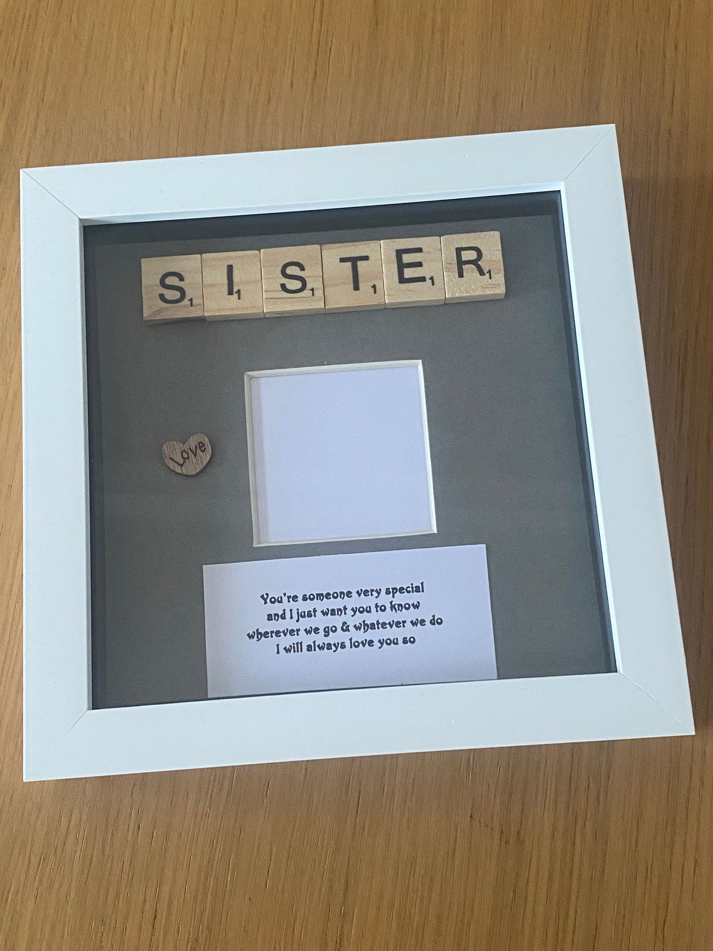 Sister Scrabble Picture, Personalised gift for sister, Scrabble Picture for Sis, Gift for a Sister, Picture for Sis