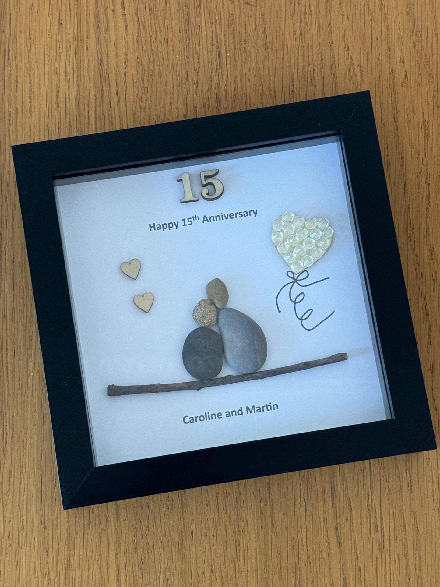 Crystal Wedding Anniversary, 15th Wedding Anniversary, 15 years together gift, wedding anniversary present