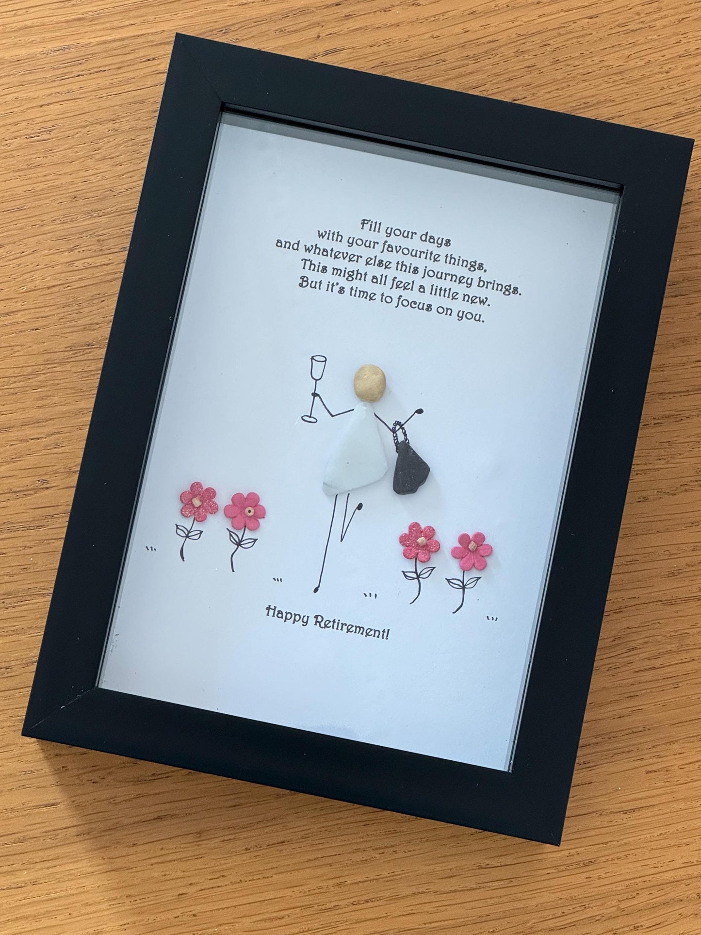 Personalised Retirement Picture, Unique Retirement Gift, Fused Glass Retirement Picture, Gift For Her, Retirement Gift for Friend