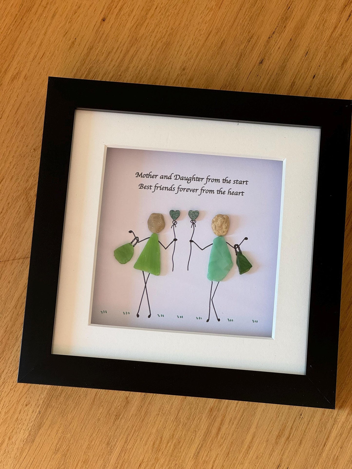 Personalised Fused Glass Mother and Daughter Picture, Unique Gift for Mum and Daughter, Handmade Gift for Mother and Daughter, Gift for Mum