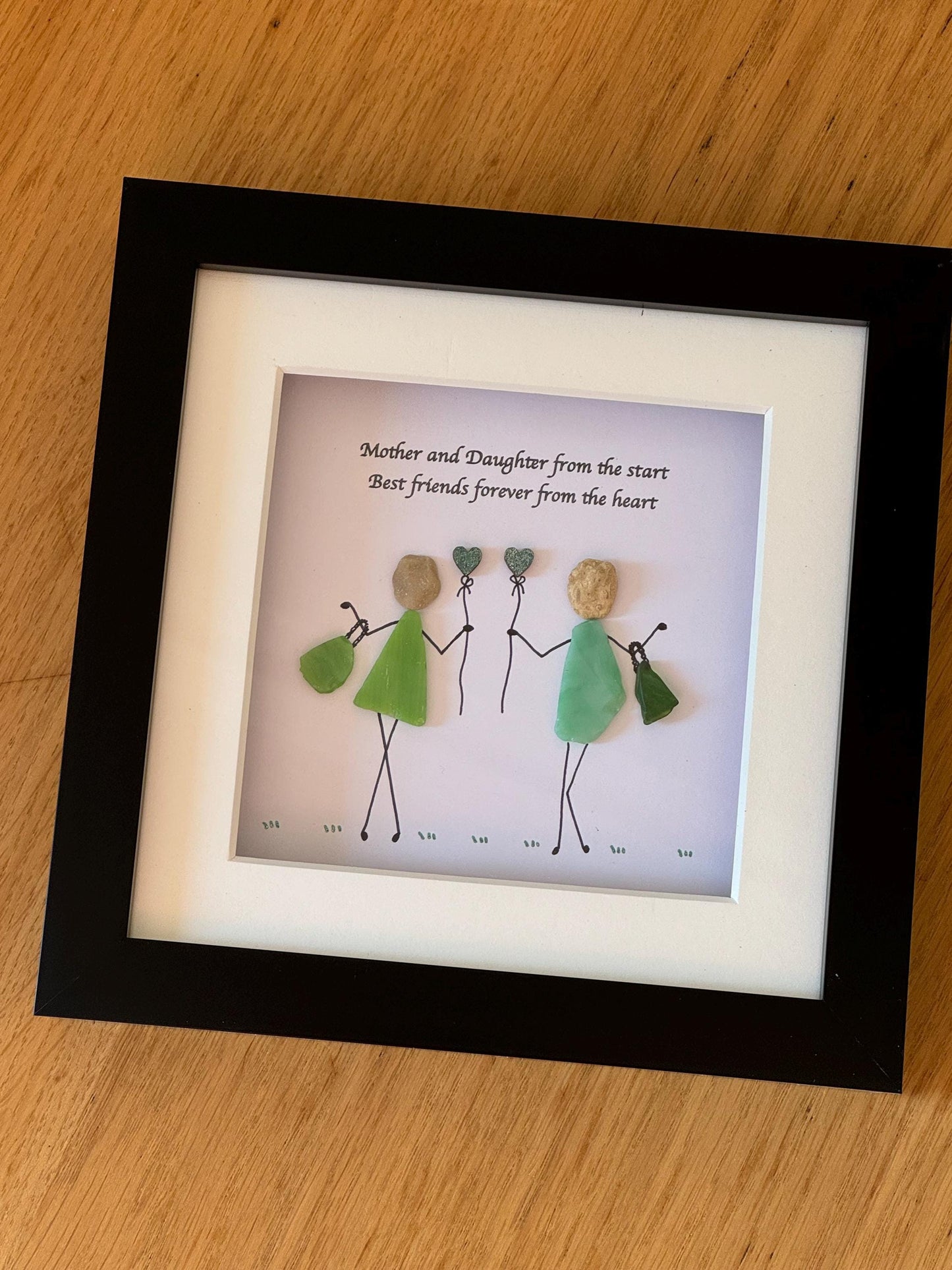 Personalised Fused Glass Mother and Daughter Picture, Unique Gift for Mum and Daughter, Handmade Gift for Mother and Daughter, Gift for Mum
