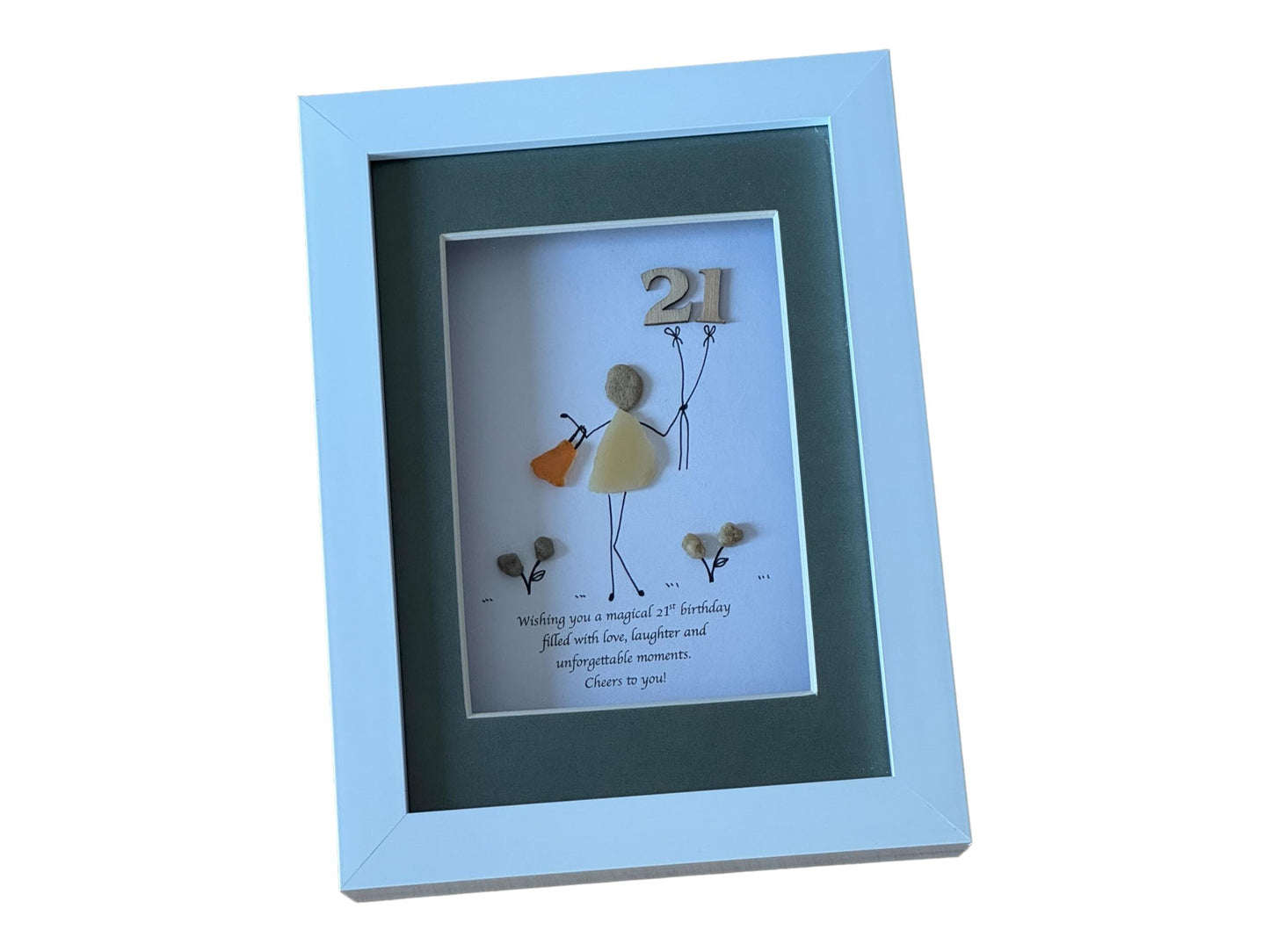 Personalised 21st Birthday Gift, Unique Gift for a 21st Birthday, Unique Fused Glass Picture, Gift for Birthday Girl, Gifts for Her