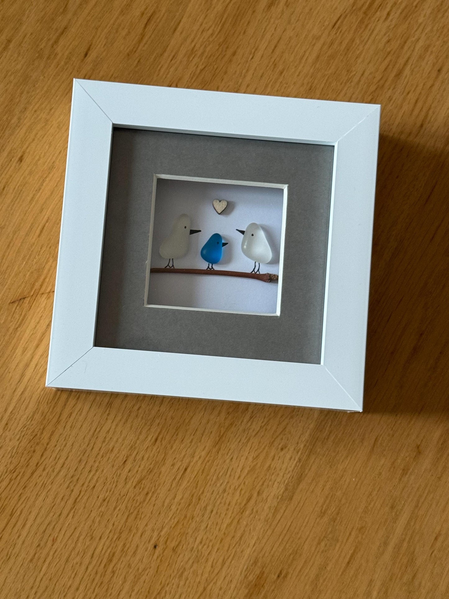 Personalised Fused Glass Newborn Baby Gift, Rainbow Birds on a Branch, Family of Three Gift, Unique Baby Shower Gift, New Baby Arrival Gift