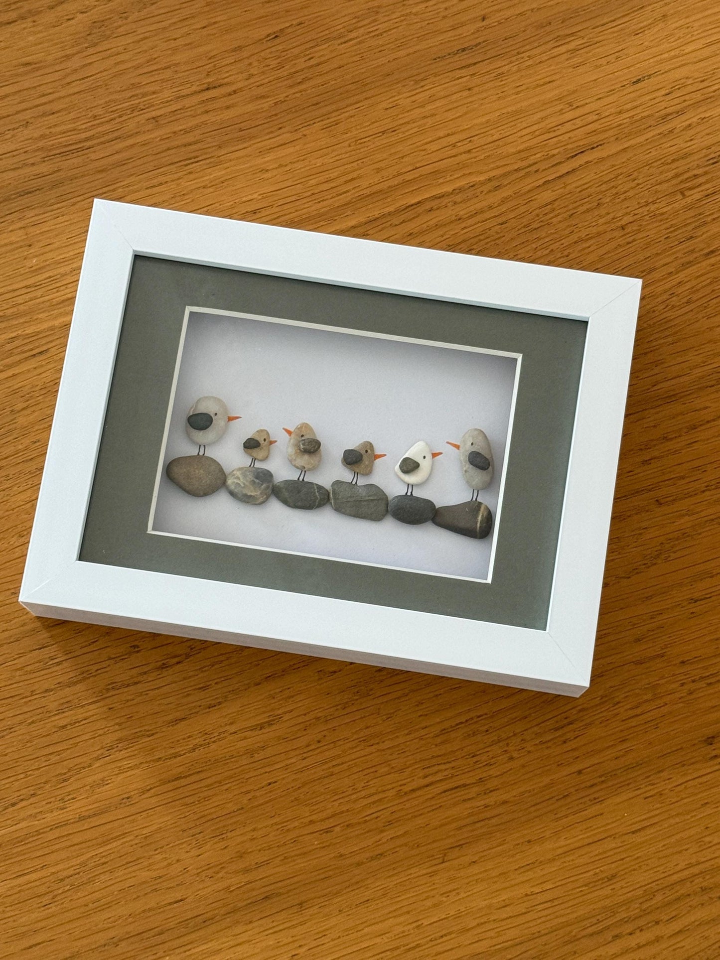 Seagulls Pebble Picture, Unique Pebble Artwork, Original Gift for Friend, Personalised Gift for Mum, Gifts for Him, Gifts for Her,