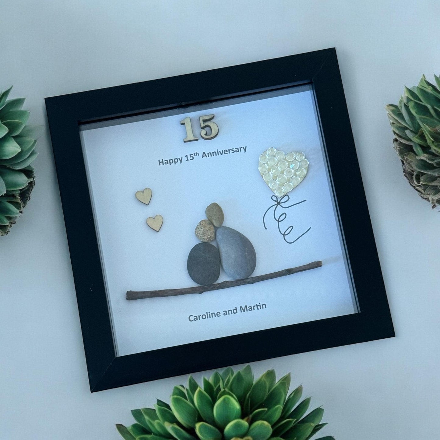 Crystal Wedding Anniversary, 15th Wedding Anniversary, 15 years together gift, wedding anniversary present