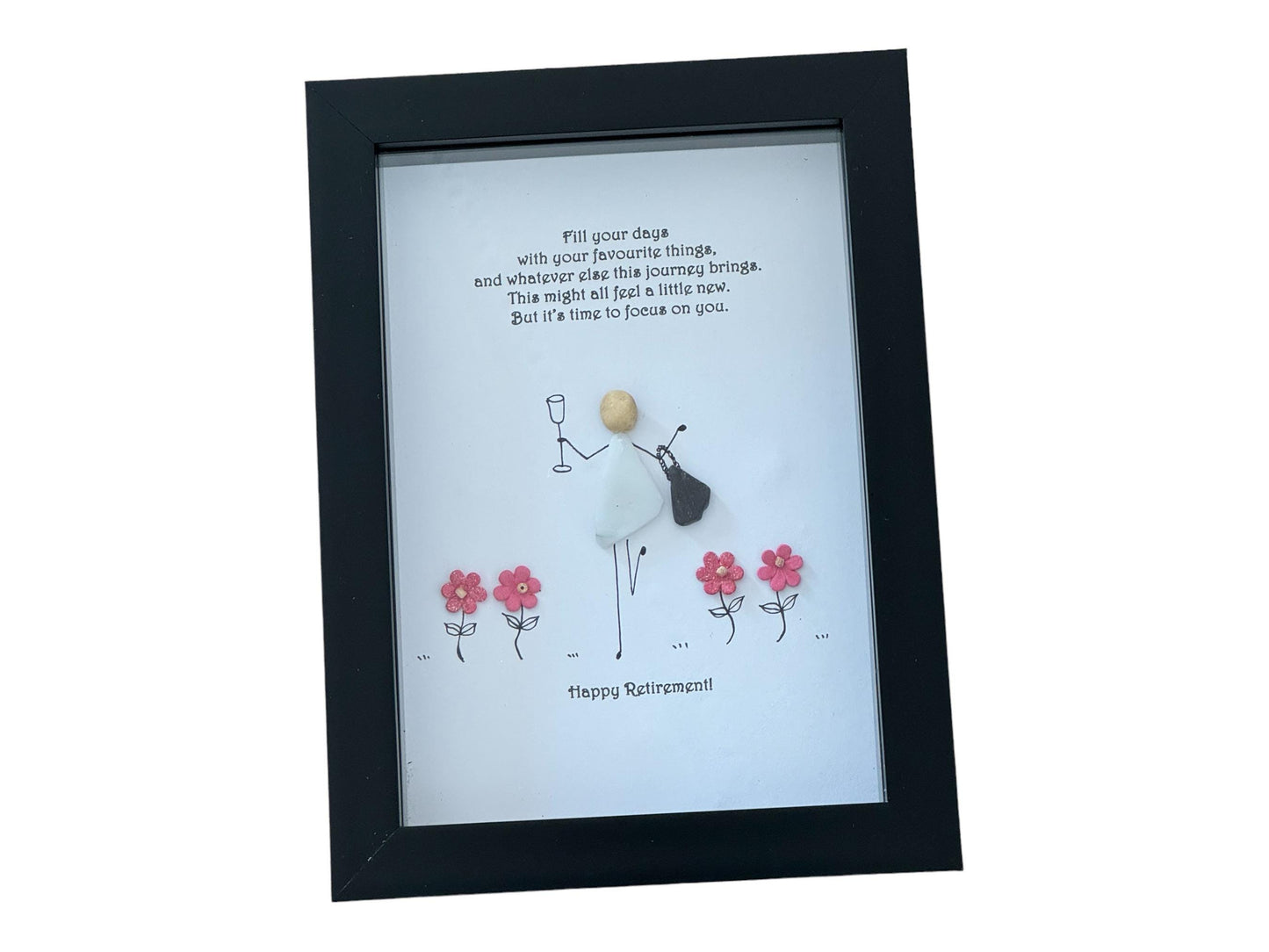 Personalised Retirement Picture, Unique Retirement Gift, Fused Glass Retirement Picture, Gift For Her, Retirement Gift for Friend