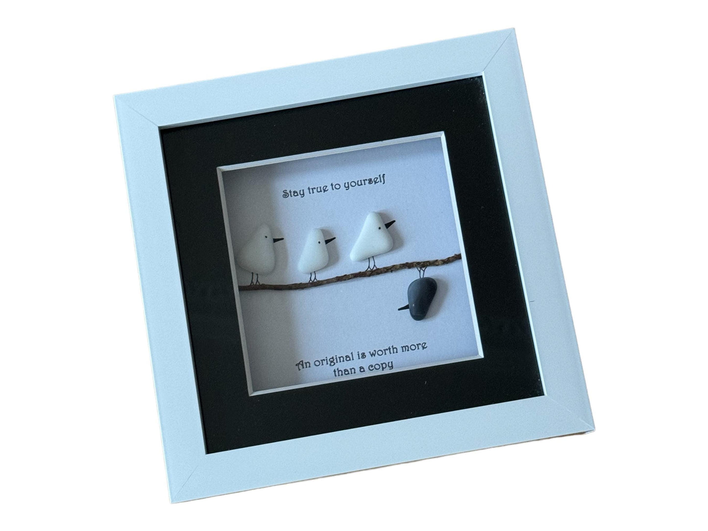 Fused Glass Birds Picture, Stay True to Yourself Gift, Inspirational Gifts, Unique Gift for a Friend, Handmade Gifts for Her, Gifts for Him