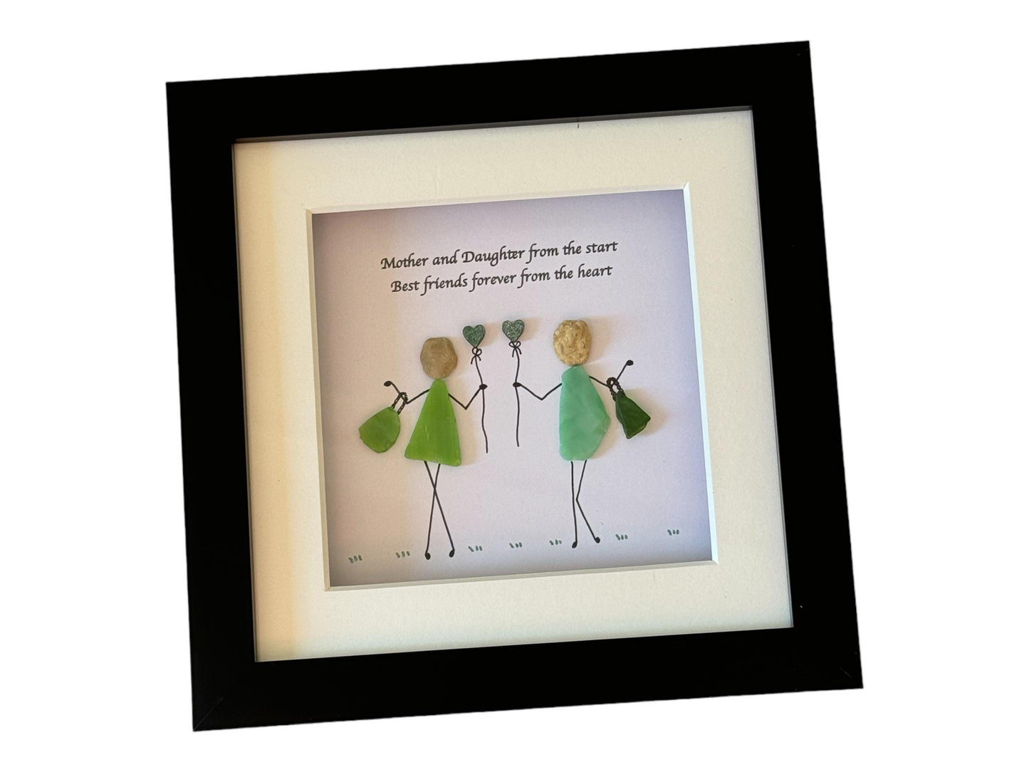 Personalised Fused Glass Mother and Daughter Picture, Unique Gift for Mum and Daughter, Handmade Gift for Mother and Daughter, Gift for Mum