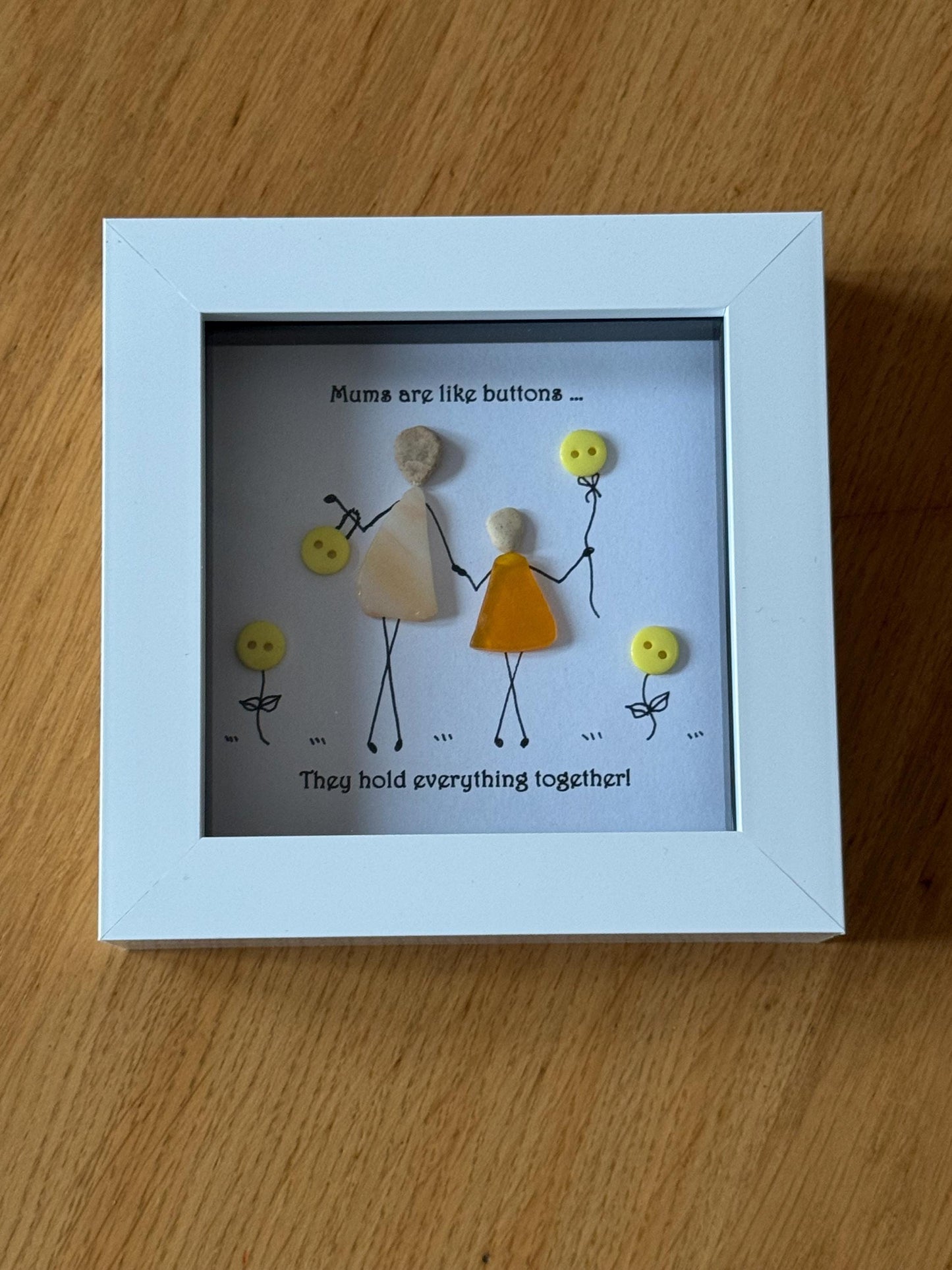 Mother pebble picture gift / Personalised Mother's Day gift / Gift for her / Gift for mummy / Pebble artwork gift for mom